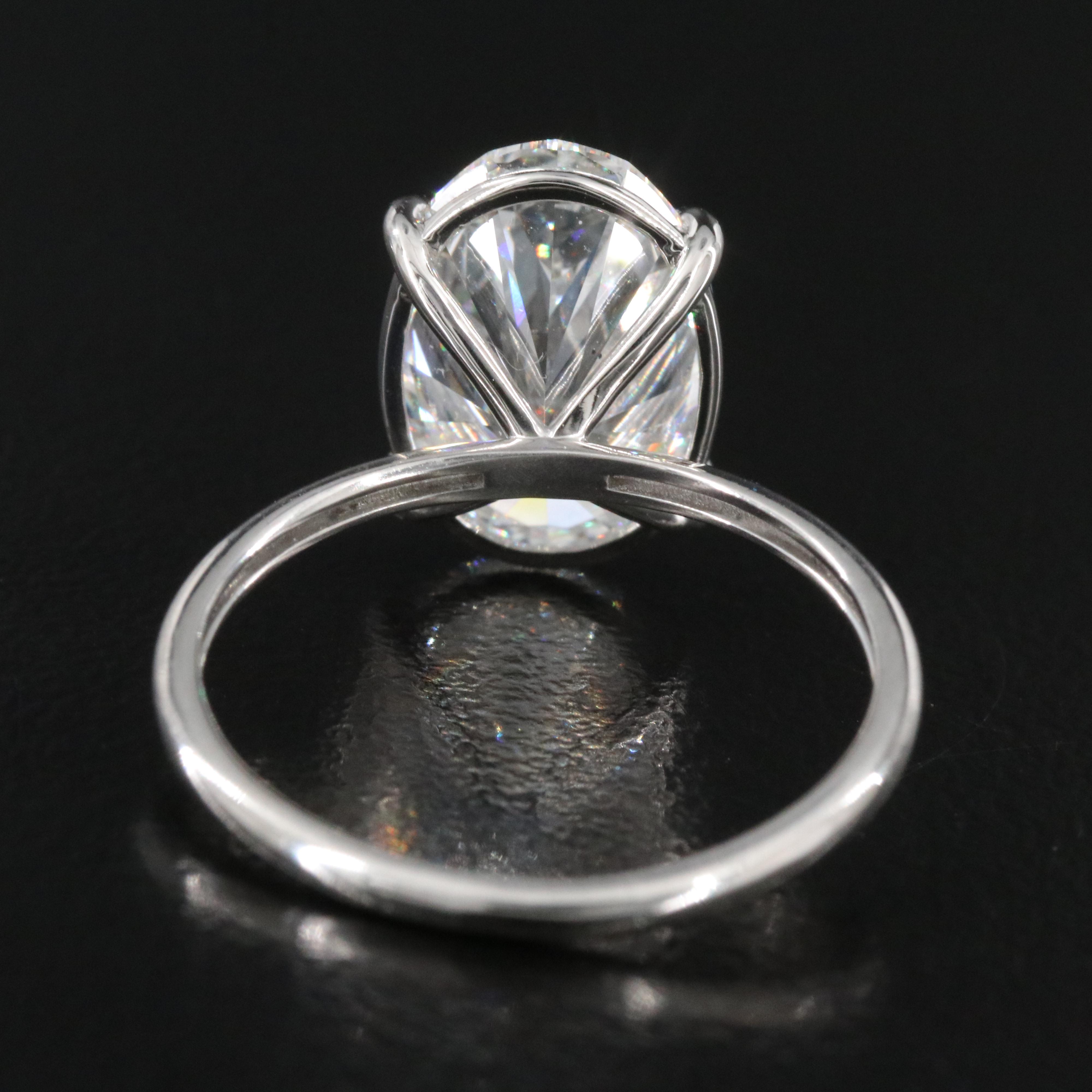 Platinum 4.26 CT Lab Grown Diamond Solitaire Ring with IGI Report