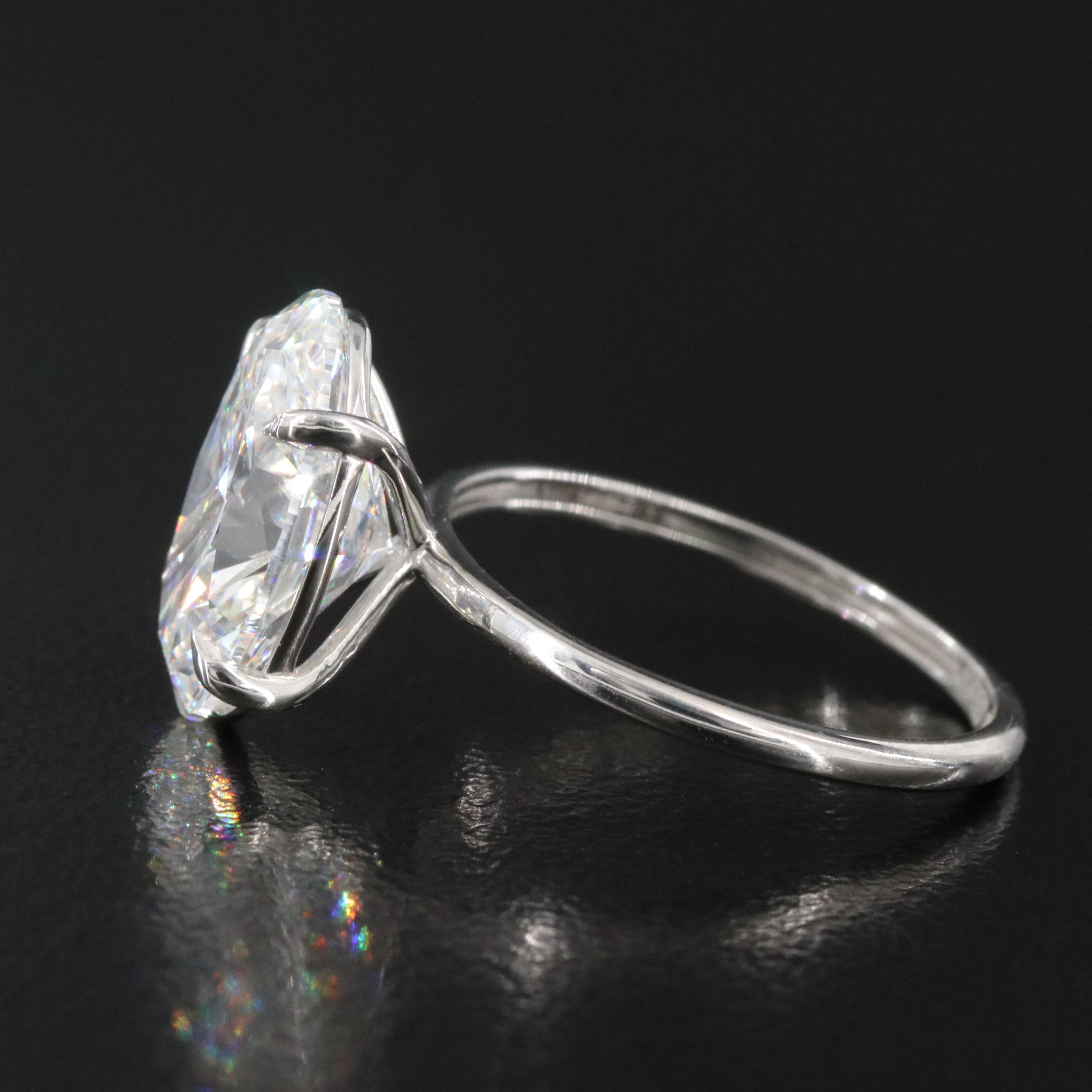 Platinum 4.26 CT Lab Grown Diamond Solitaire Ring with IGI Report