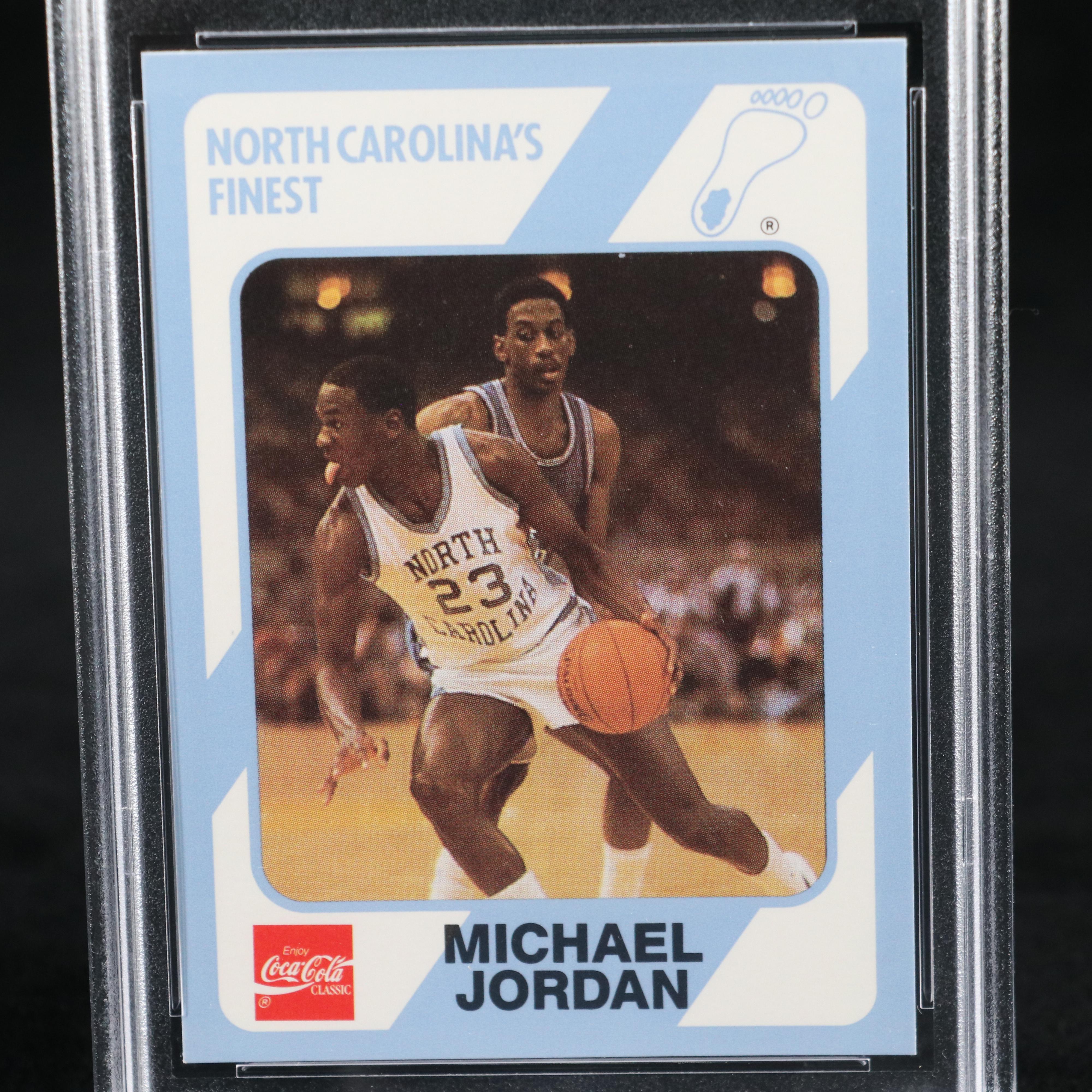 1989 Collegiate Collection Michael Jordan Basketball Card Graded PSA 9