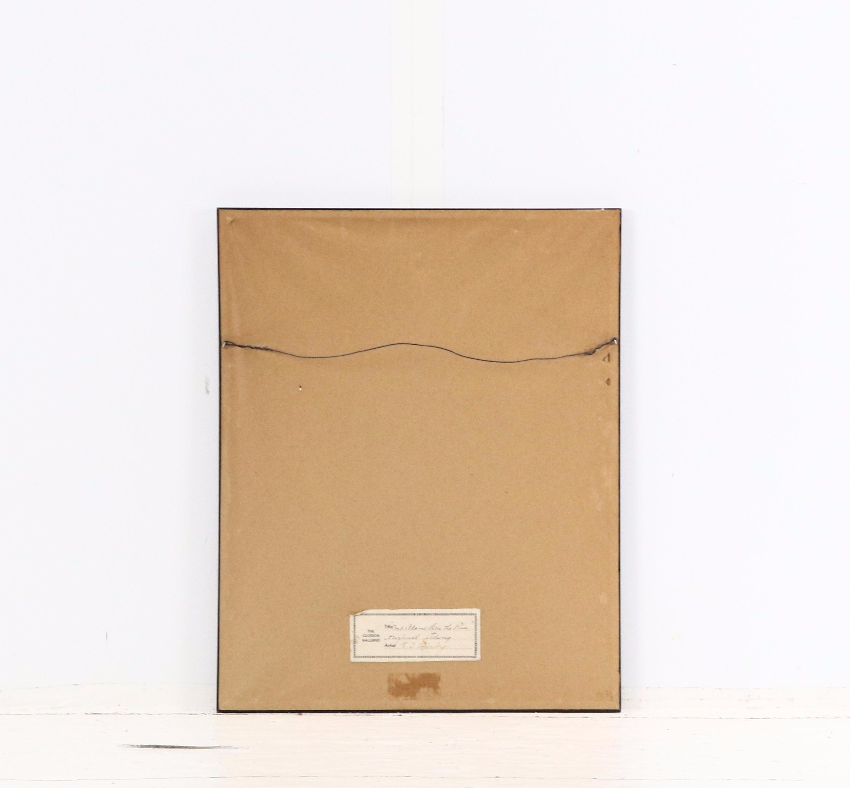 Edward Timothy Hurley Etching "Mt. Adams Through the Pines"