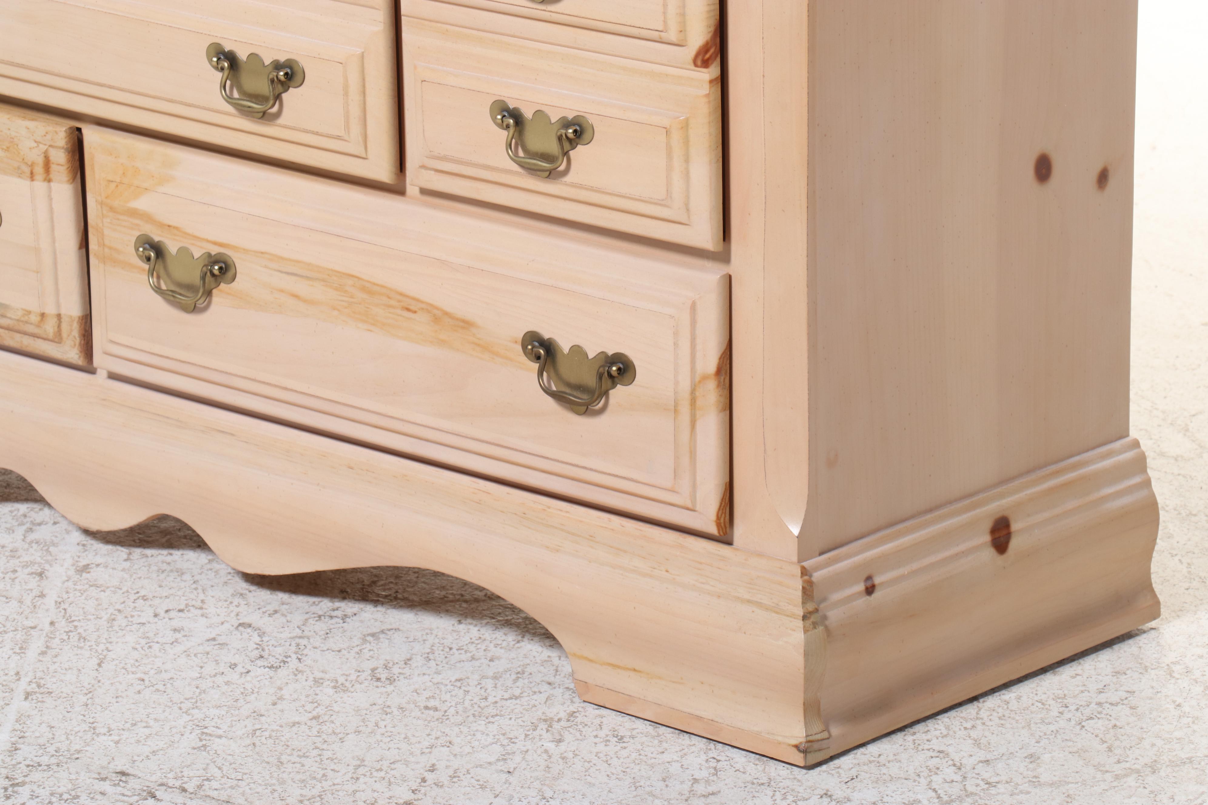 American Colonial Style Pine Dresser with Hinged Mirror