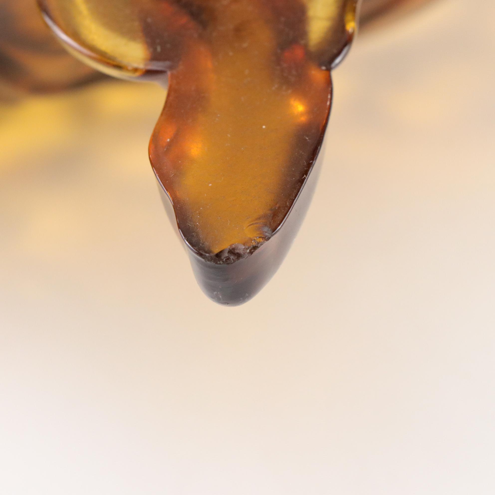 MCM Amber Swung Glass Vase with Hen on Nest, Swan Bowl and Fruit Bowl