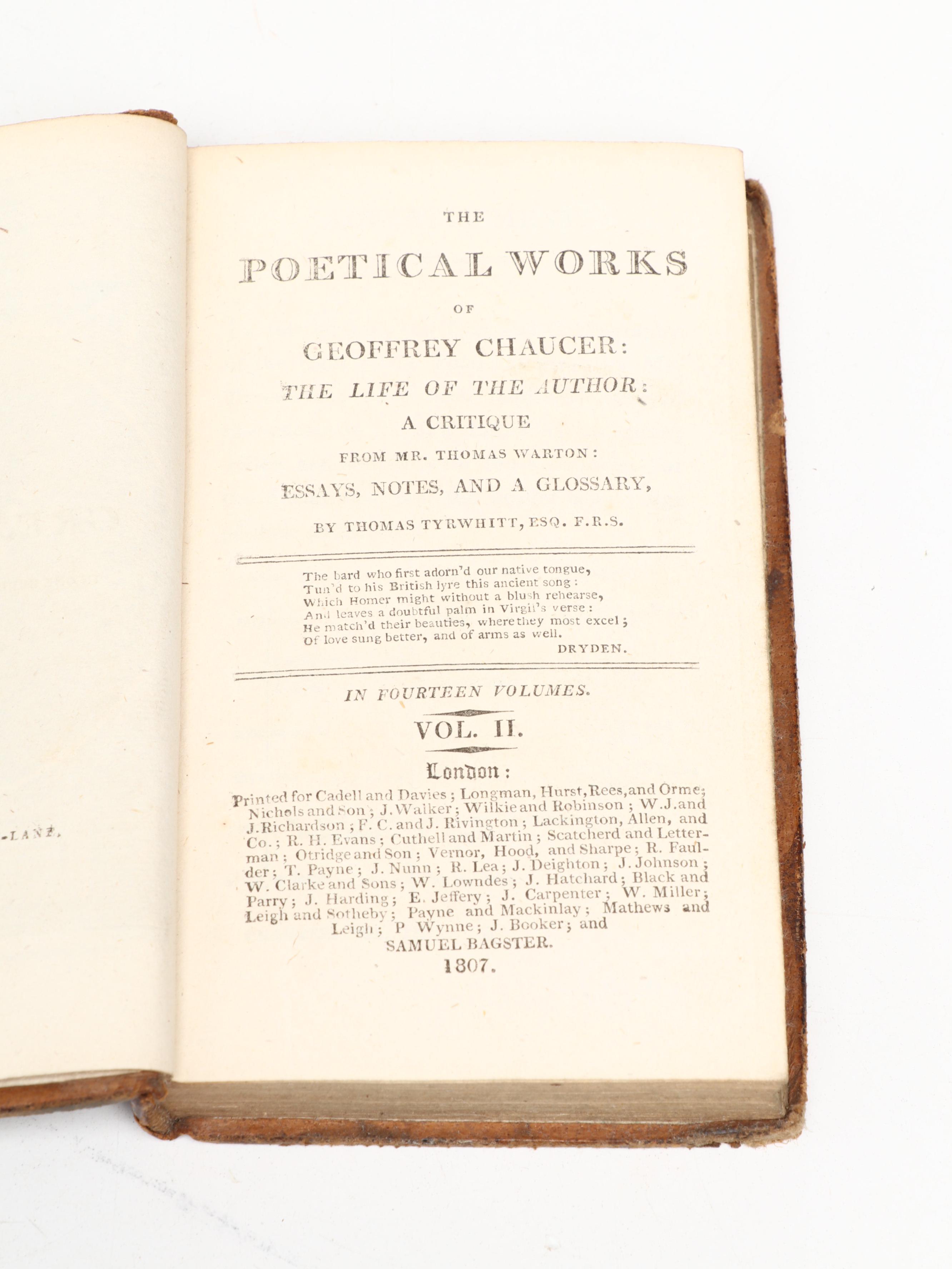 "The Poetical Works of John Gay" and Other Poetry Collections, Early 19th C.