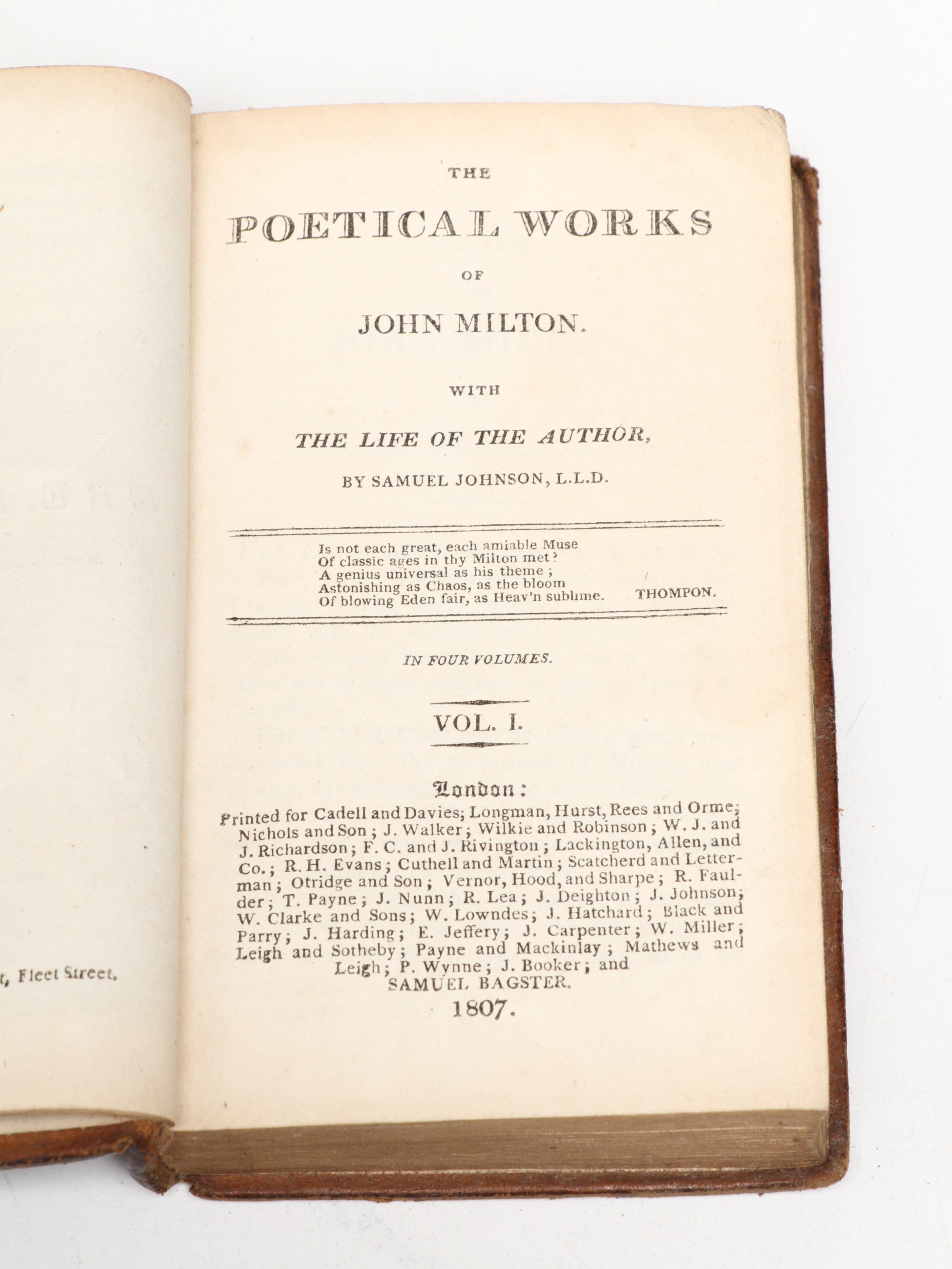 "The Poetical Works of John Gay" and Other Poetry Collections, Early 19th C.