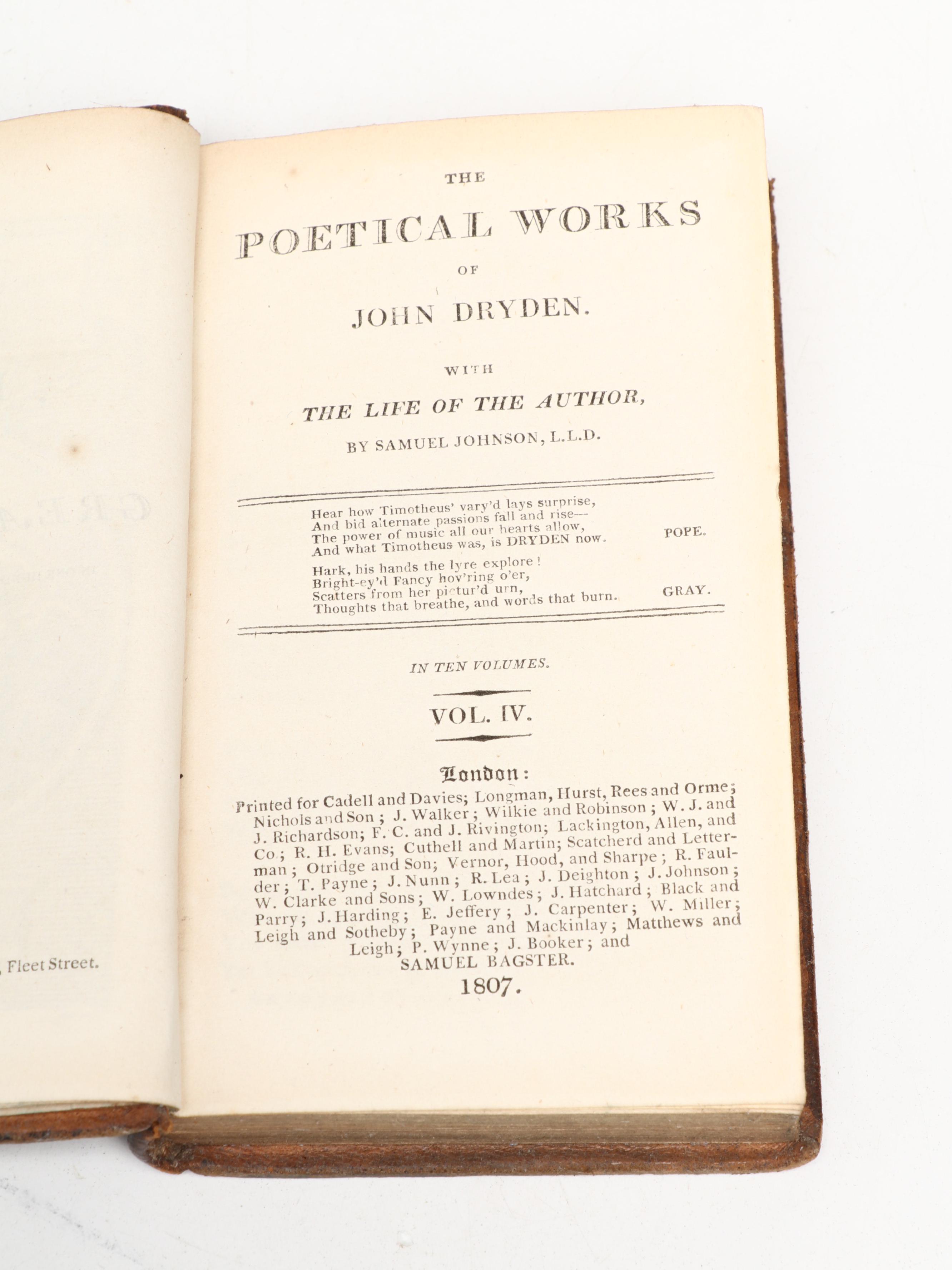 "The Poetical Works of John Gay" and Other Poetry Collections, Early 19th C.