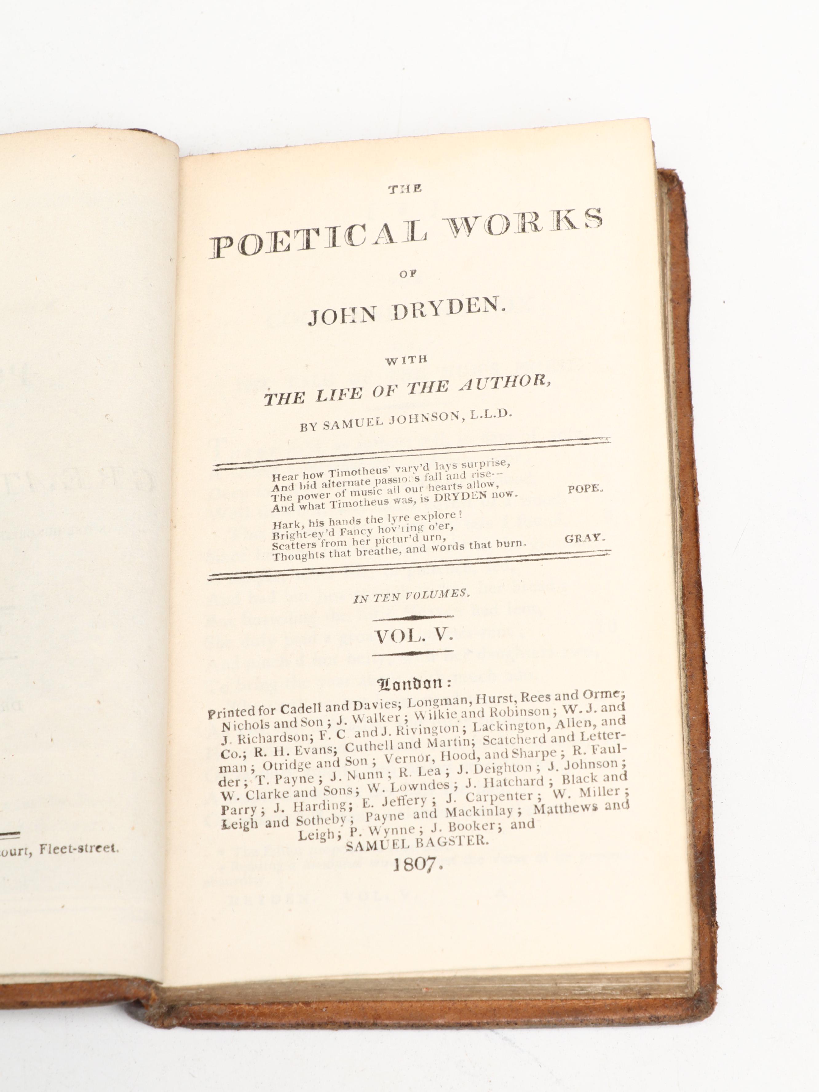 "The Poetical Works of John Gay" and Other Poetry Collections, Early 19th C.