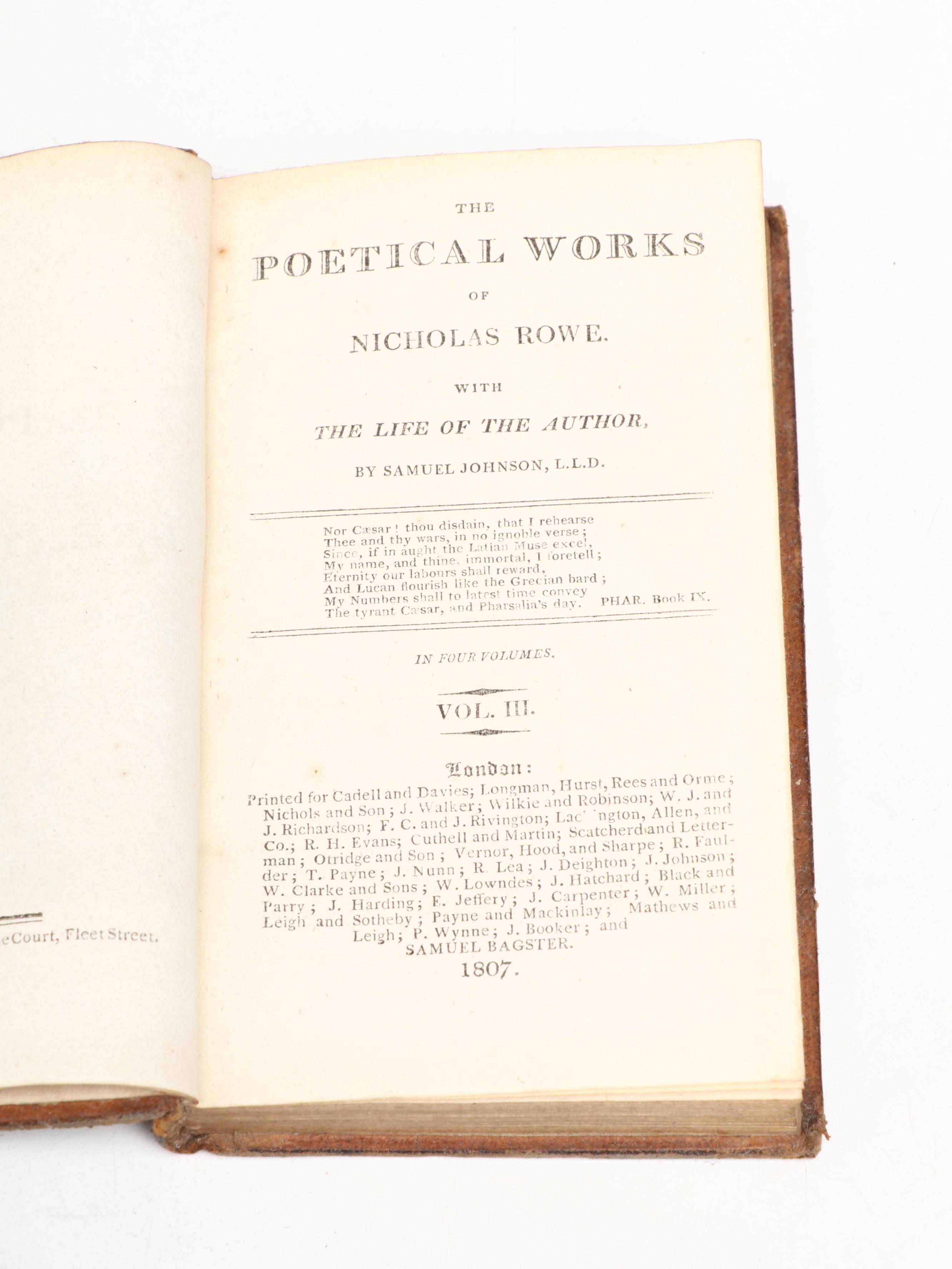 "The Poetical Works of John Gay" and Other Poetry Collections, Early 19th C.