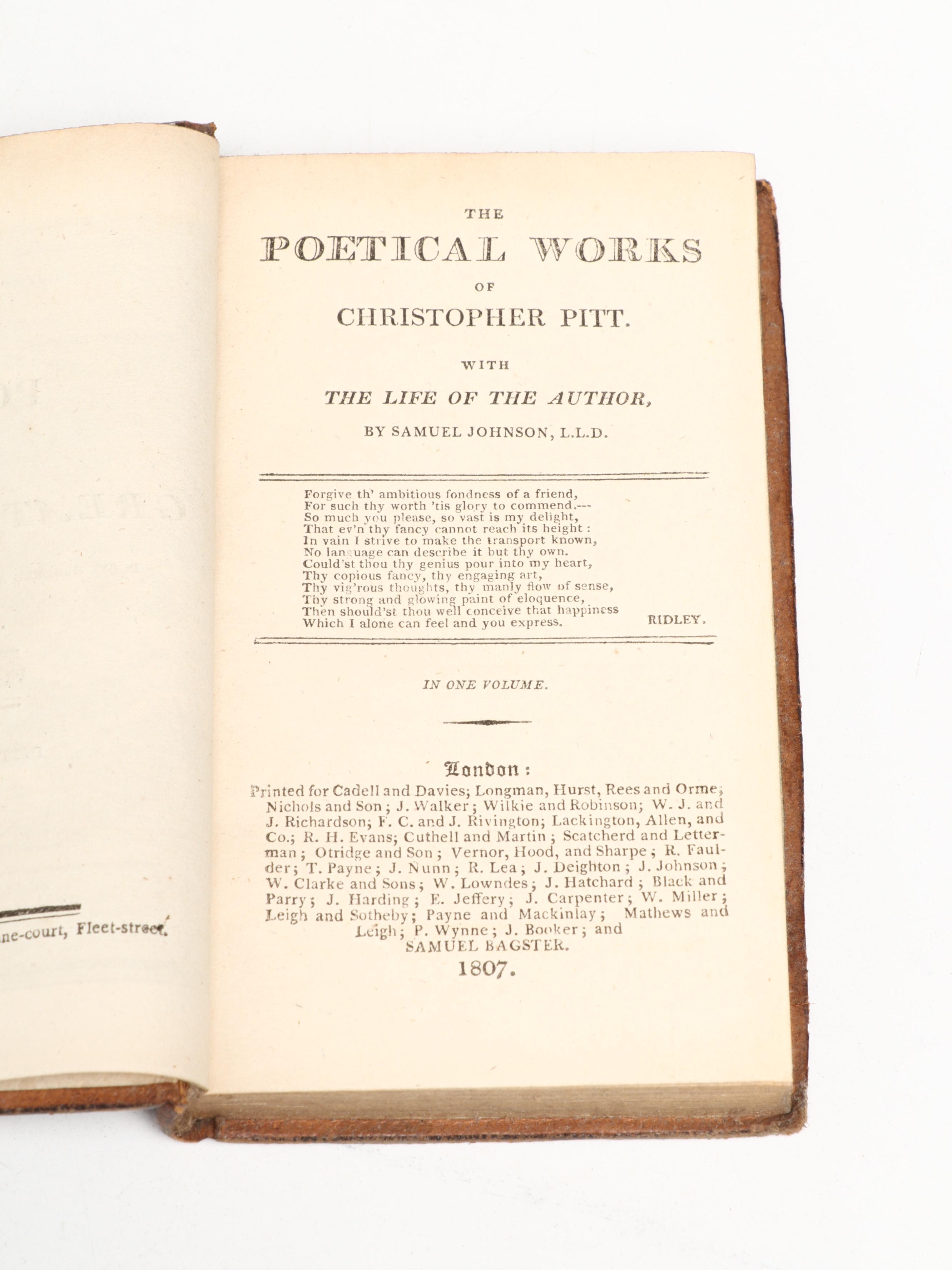 "The Poetical Works of John Gay" and Other Poetry Collections, Early 19th C.