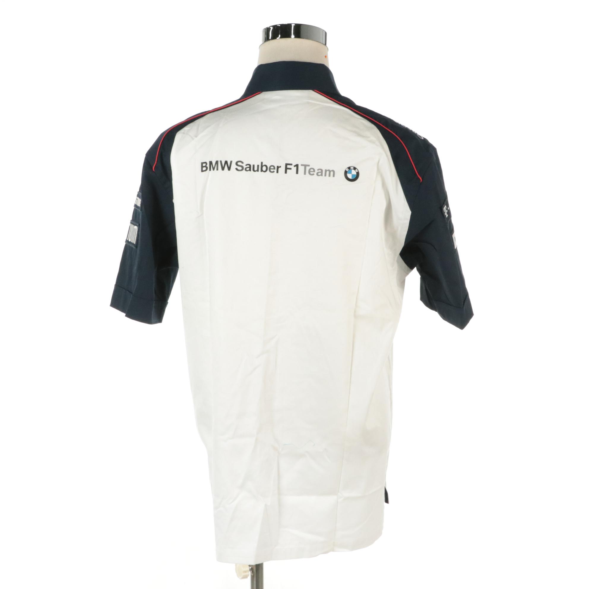 Men's BMW Petronas Sauber F1 Team Short Sleeve Button Up Shirt