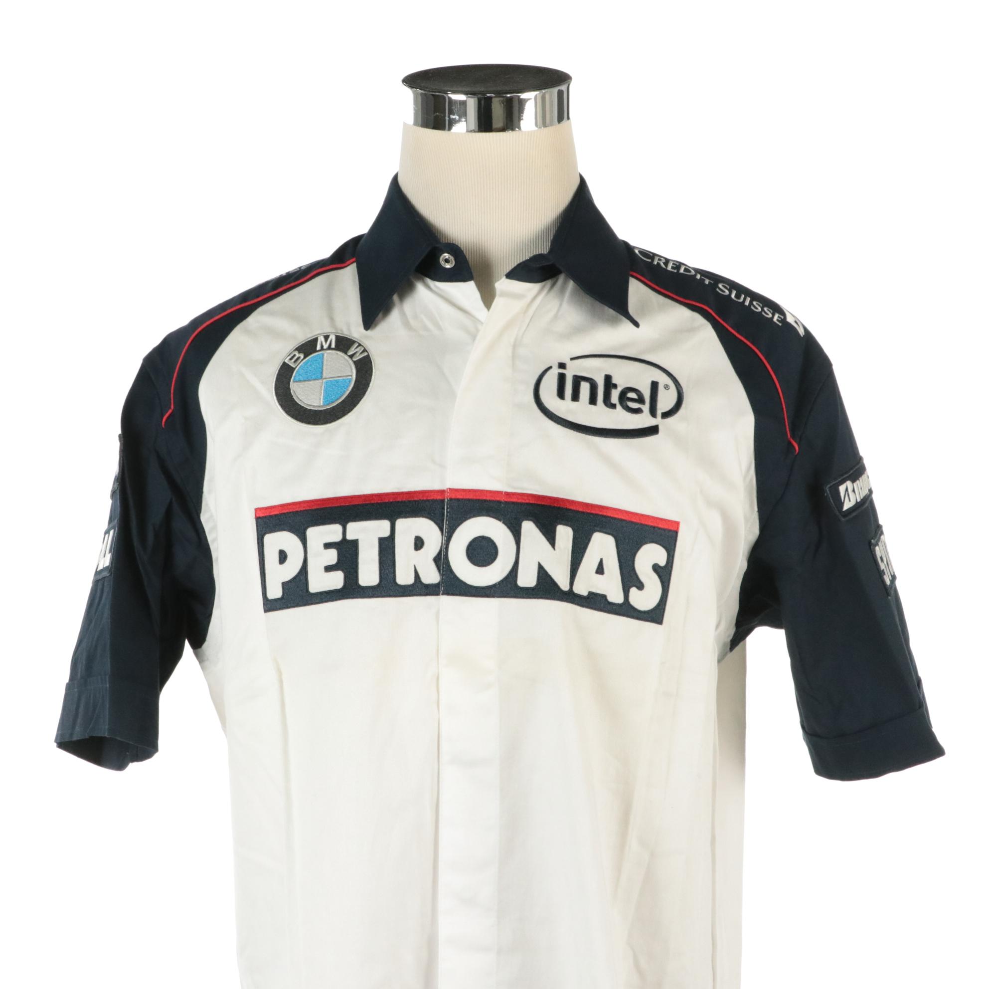 Men's BMW Petronas Sauber F1 Team Short Sleeve Button Up Shirt