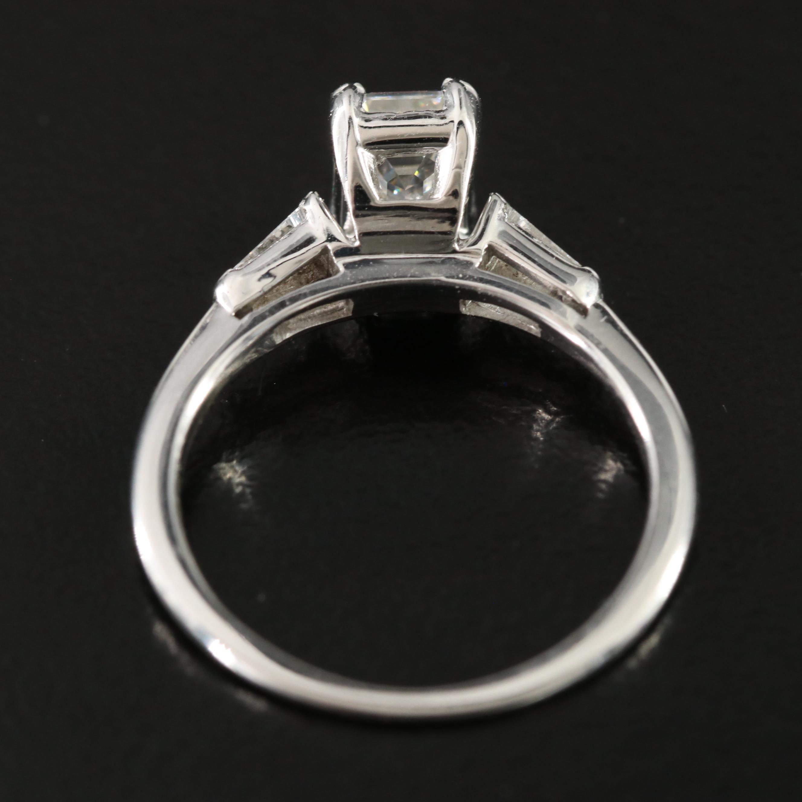 18K 1.21 CTW Diamond Ring with Platinum Accent and Online GIA Report