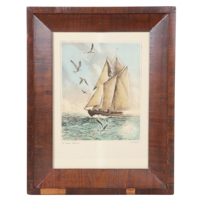 Offset Lithograph After Reinhold Palenske "The Famous Bluenose" Offset Lithograph After Reinhold Palenske "The Famous Bluenose"