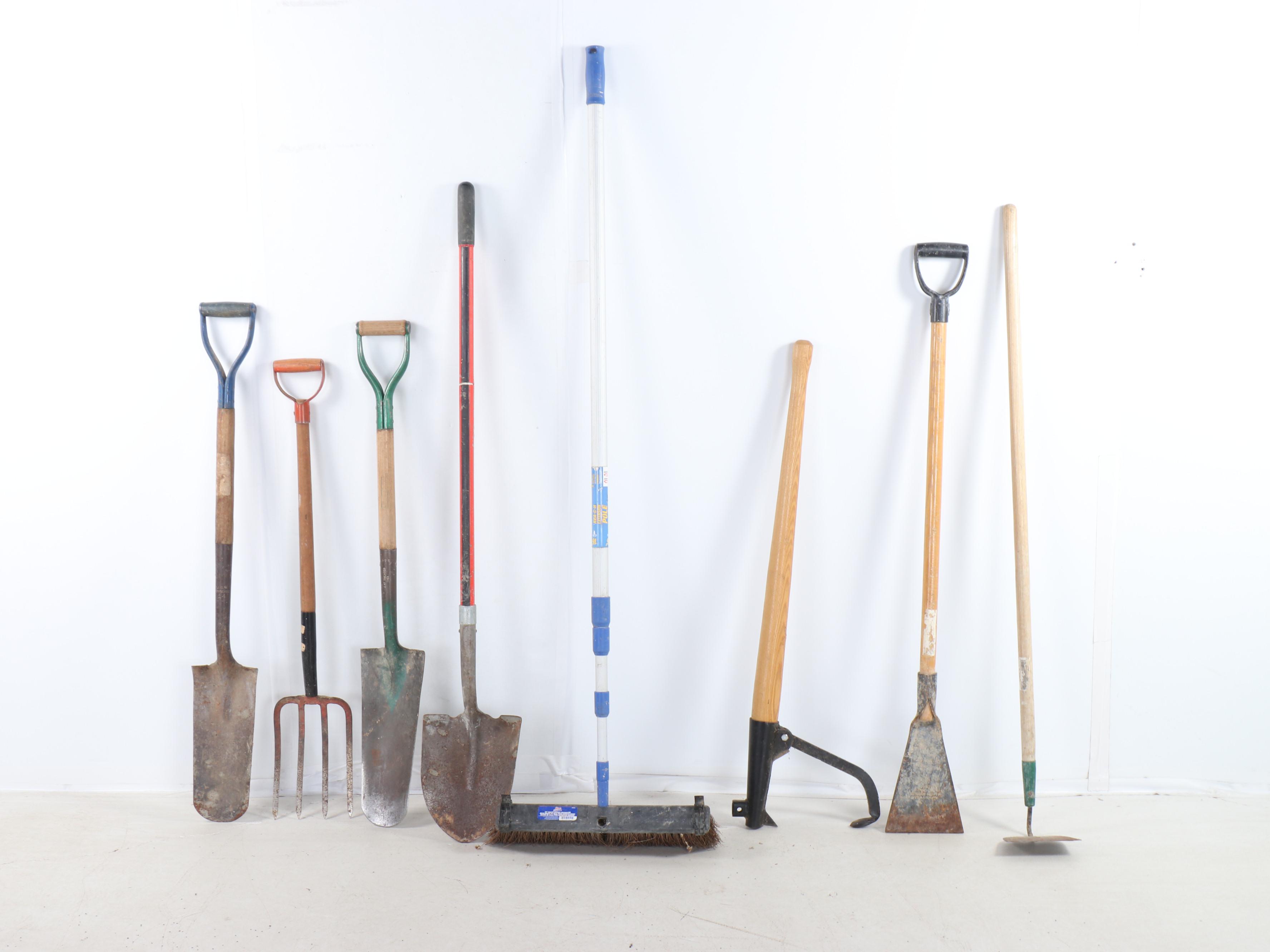 Post Hole Digger, Garden Spade, Fork, Edger and More Yard Tools