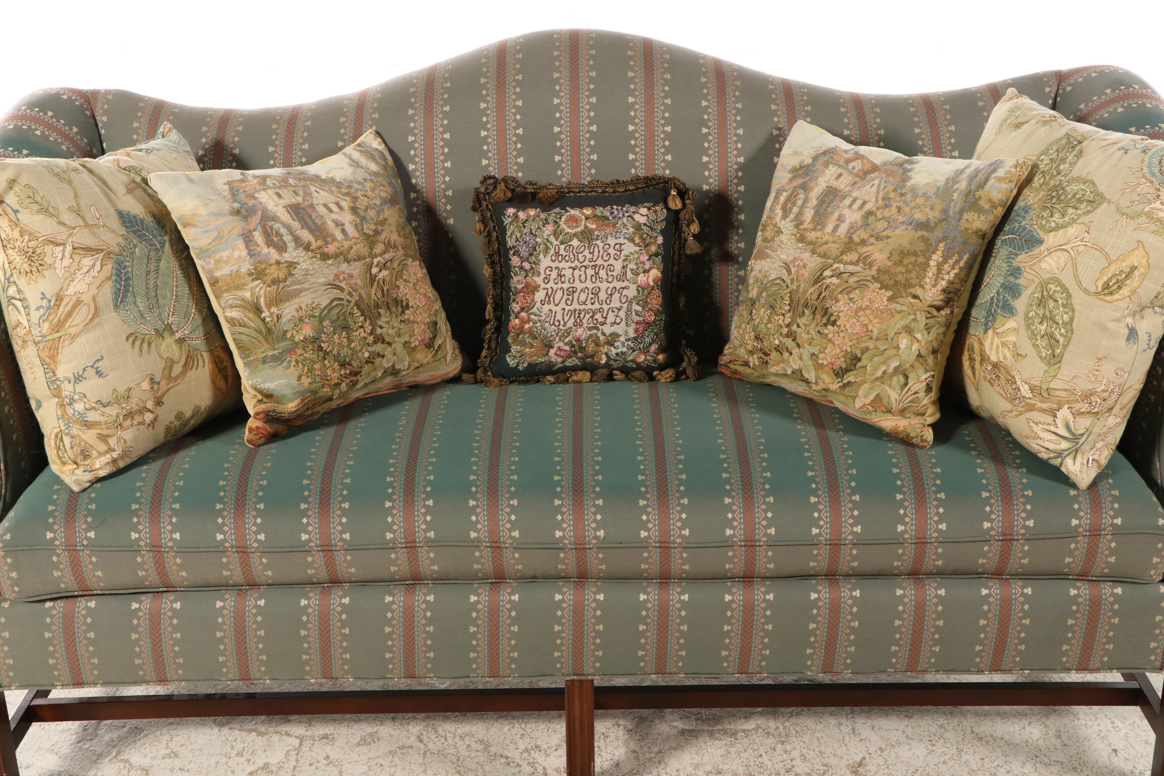 Pennsylvania House Chippendale Style Upholstered Mahogany Sofa, Late 20th C.