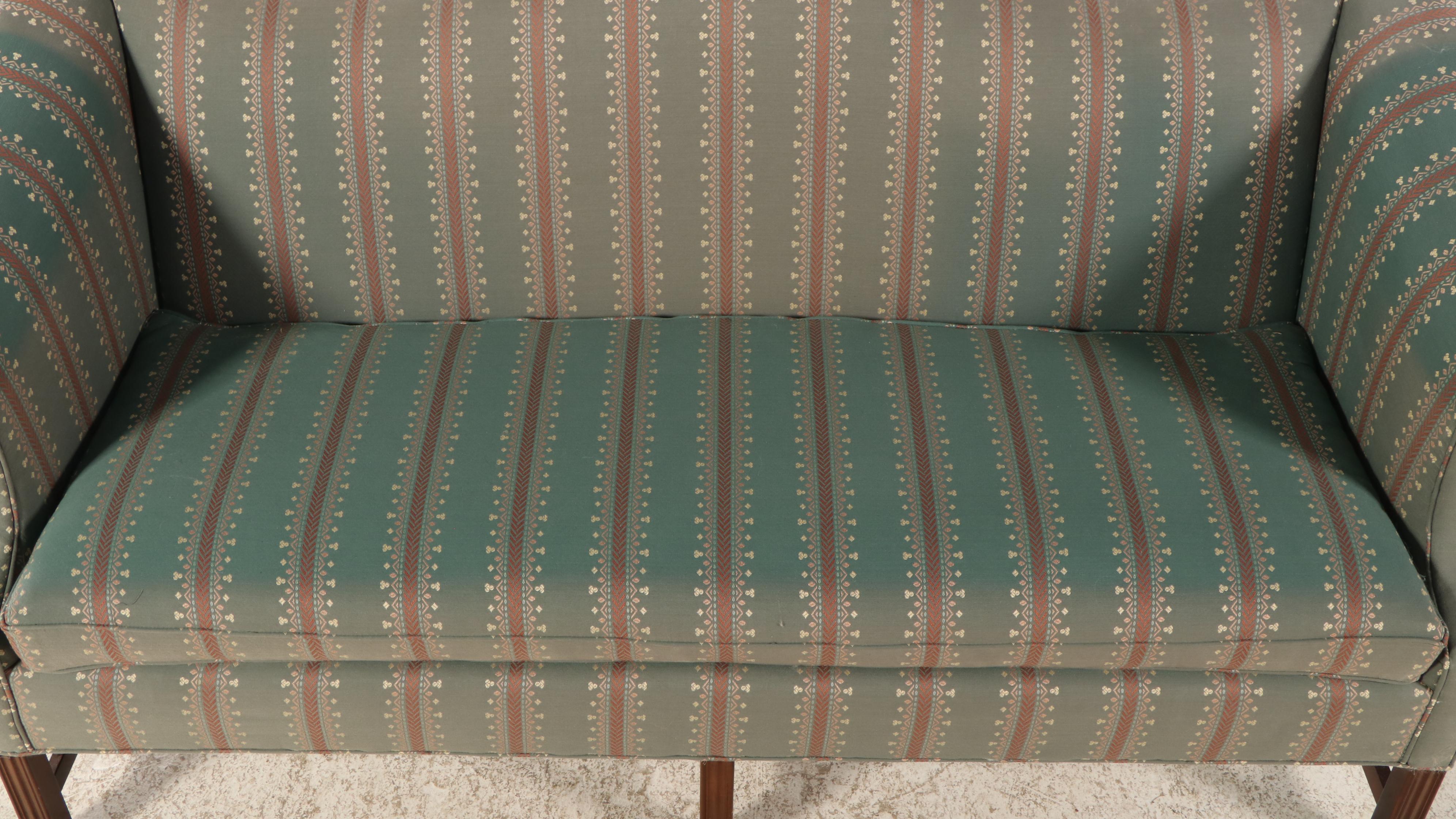 Pennsylvania House Chippendale Style Upholstered Mahogany Sofa, Late 20th C.