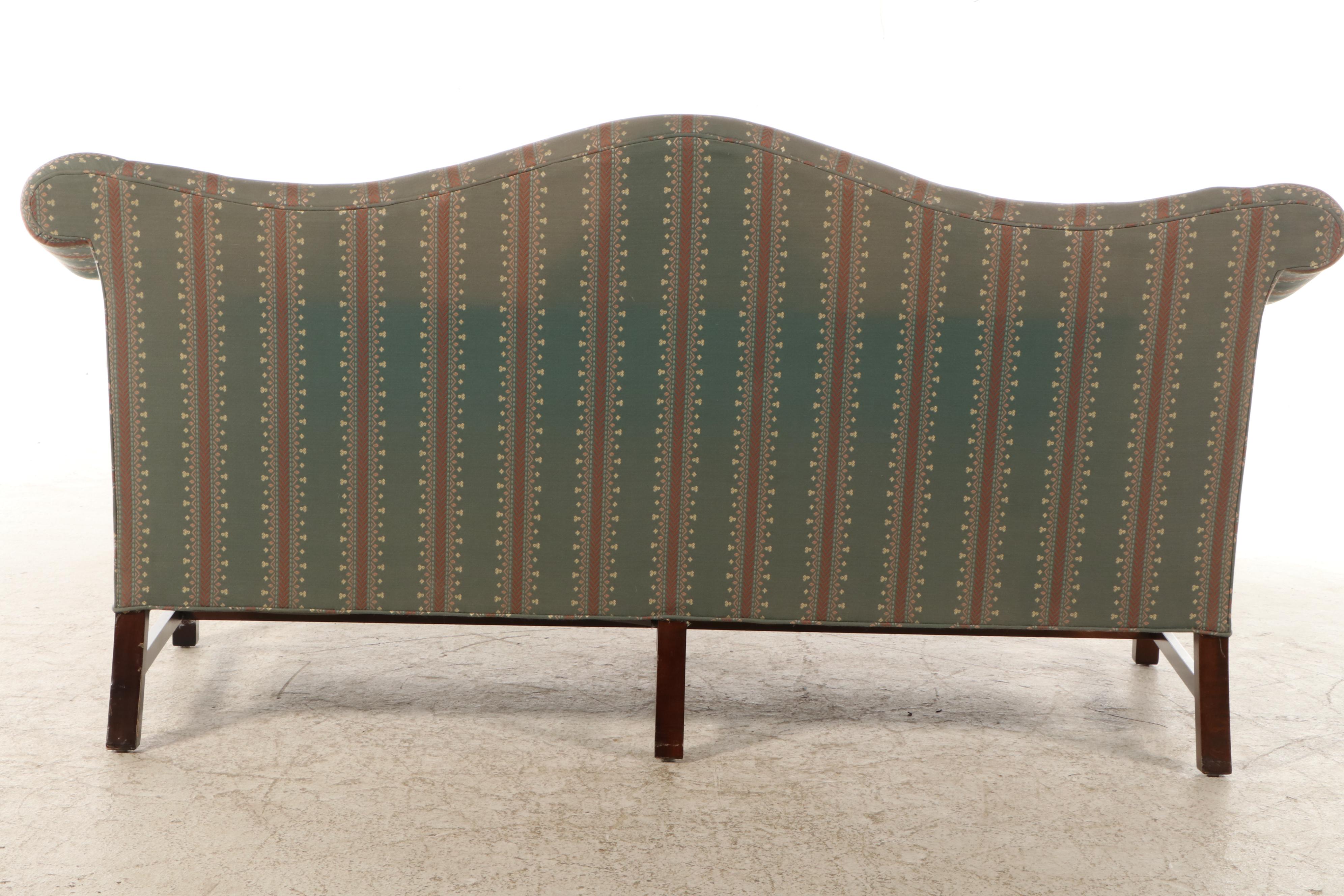 Pennsylvania House Chippendale Style Upholstered Mahogany Sofa, Late 20th C.