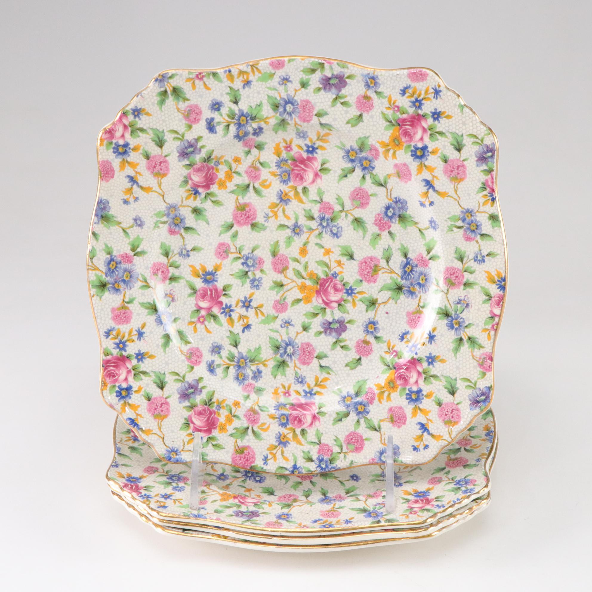 Royal Winton "Old Cottage Chintz" Grimwades Dinnerware, Mid-20th C.