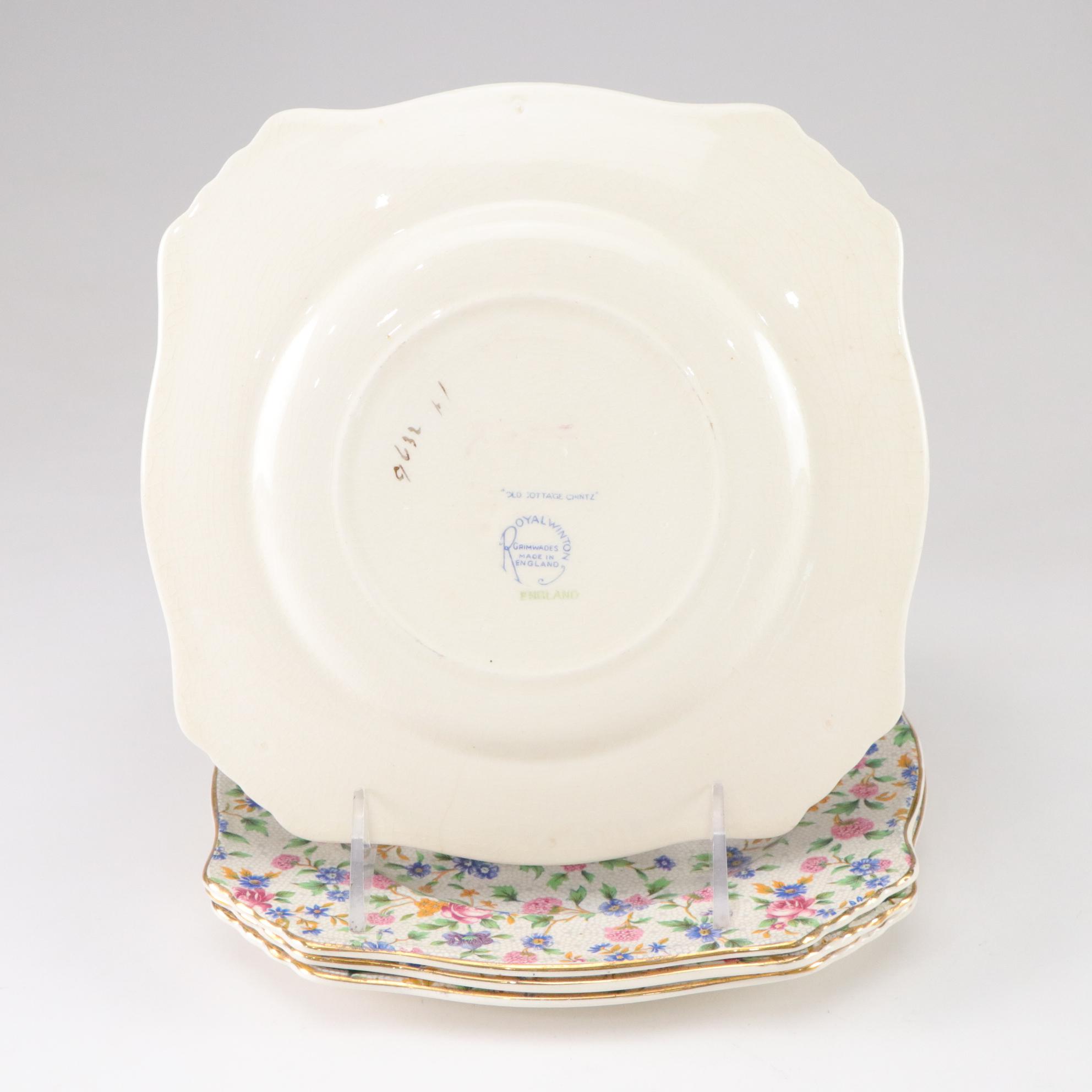 Royal Winton "Old Cottage Chintz" Grimwades Dinnerware, Mid-20th C.