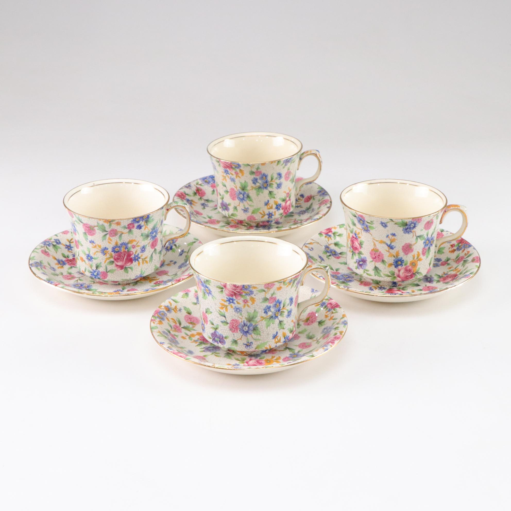 Royal Winton "Old Cottage Chintz" Grimwades Dinnerware, Mid-20th C.