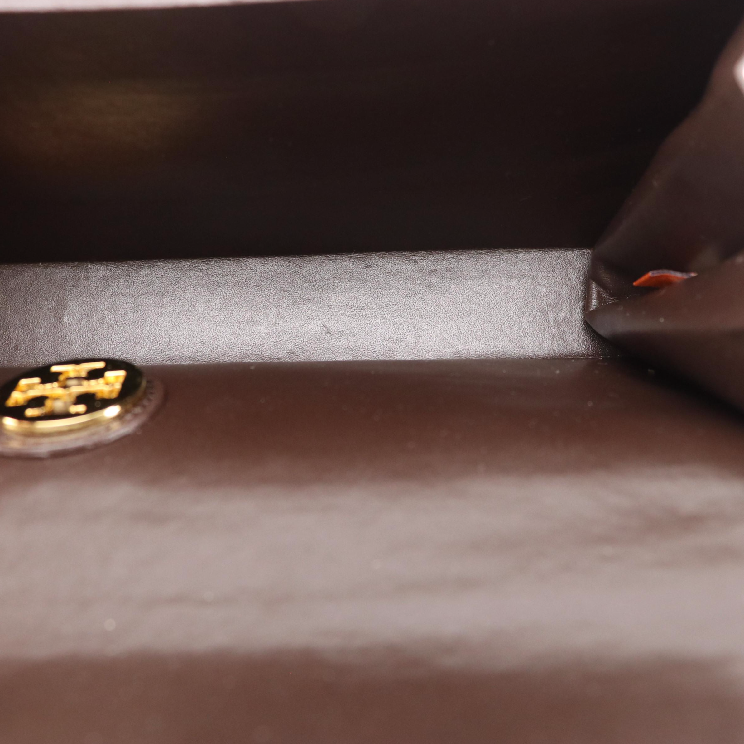 Tory Burch Kerry Tortoise Resin Front-Flap Clutch