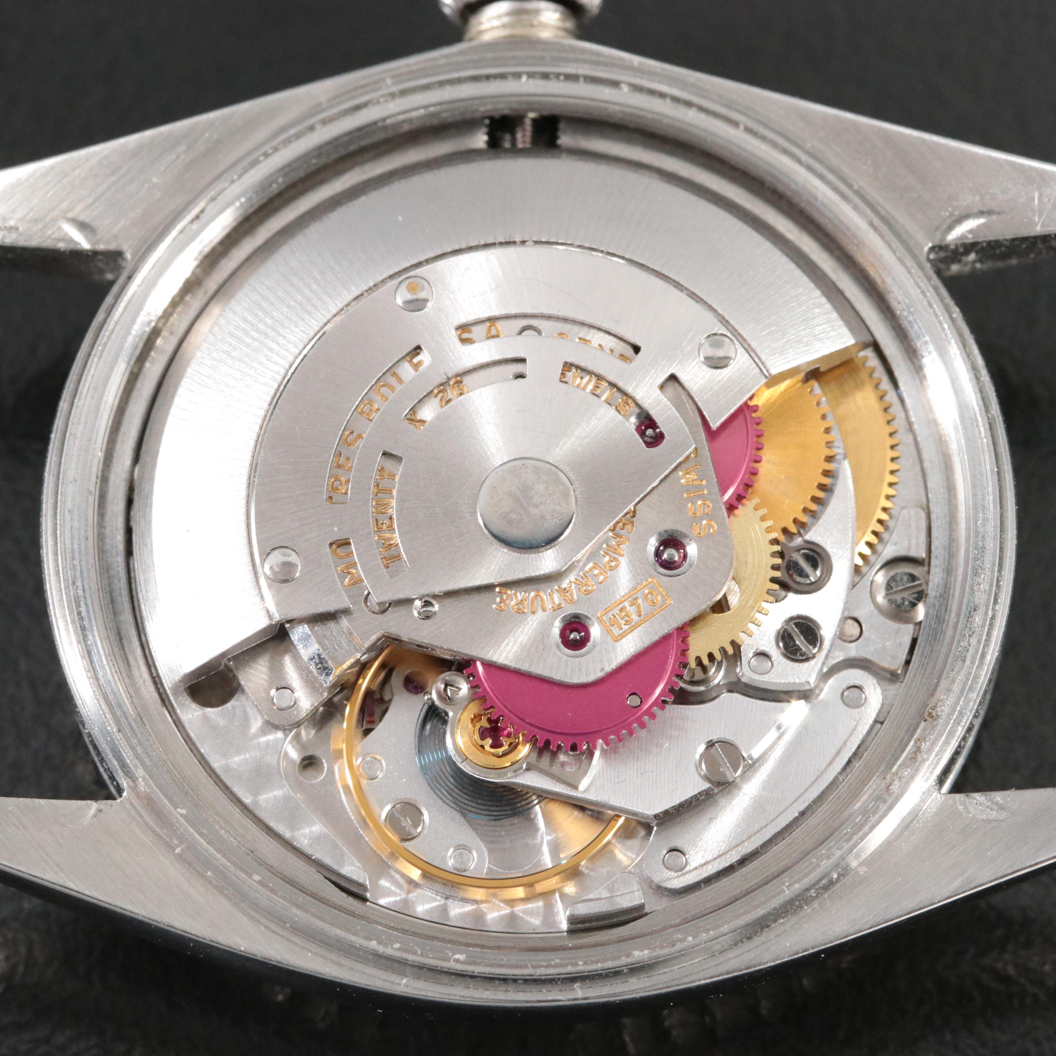 Rolex Datejust 1603 Black Dial 36mm Steel Automatic Vintage Watch