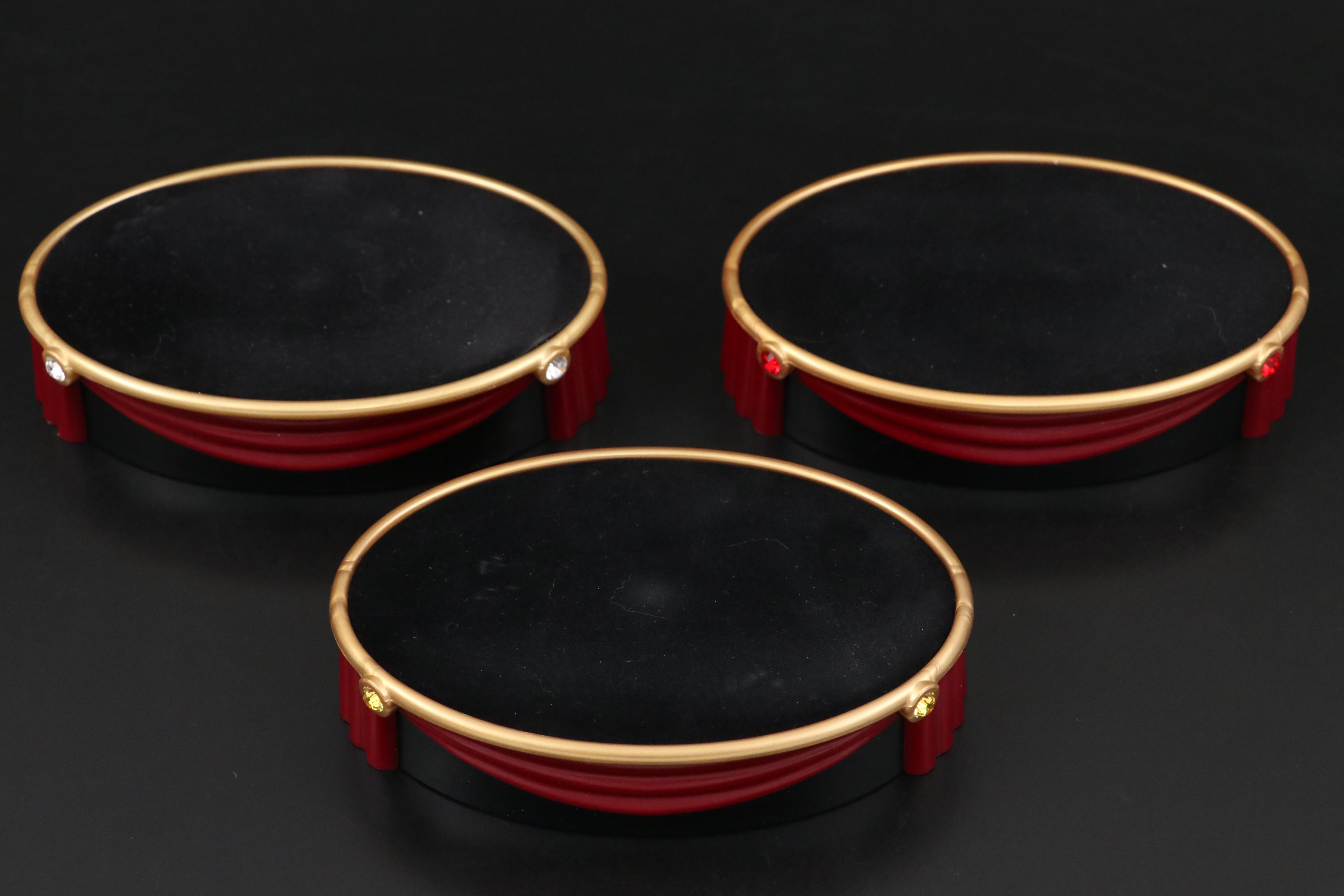 Swarovski Crystal Masquerade Figurines with Stands and Plaques