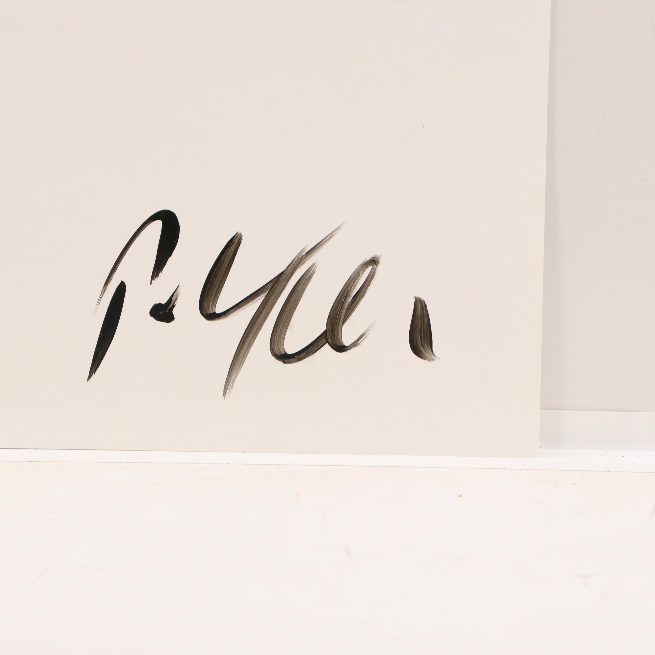 Peter Keil Abstract Acrylic Portrait Painting, Late 20th Century