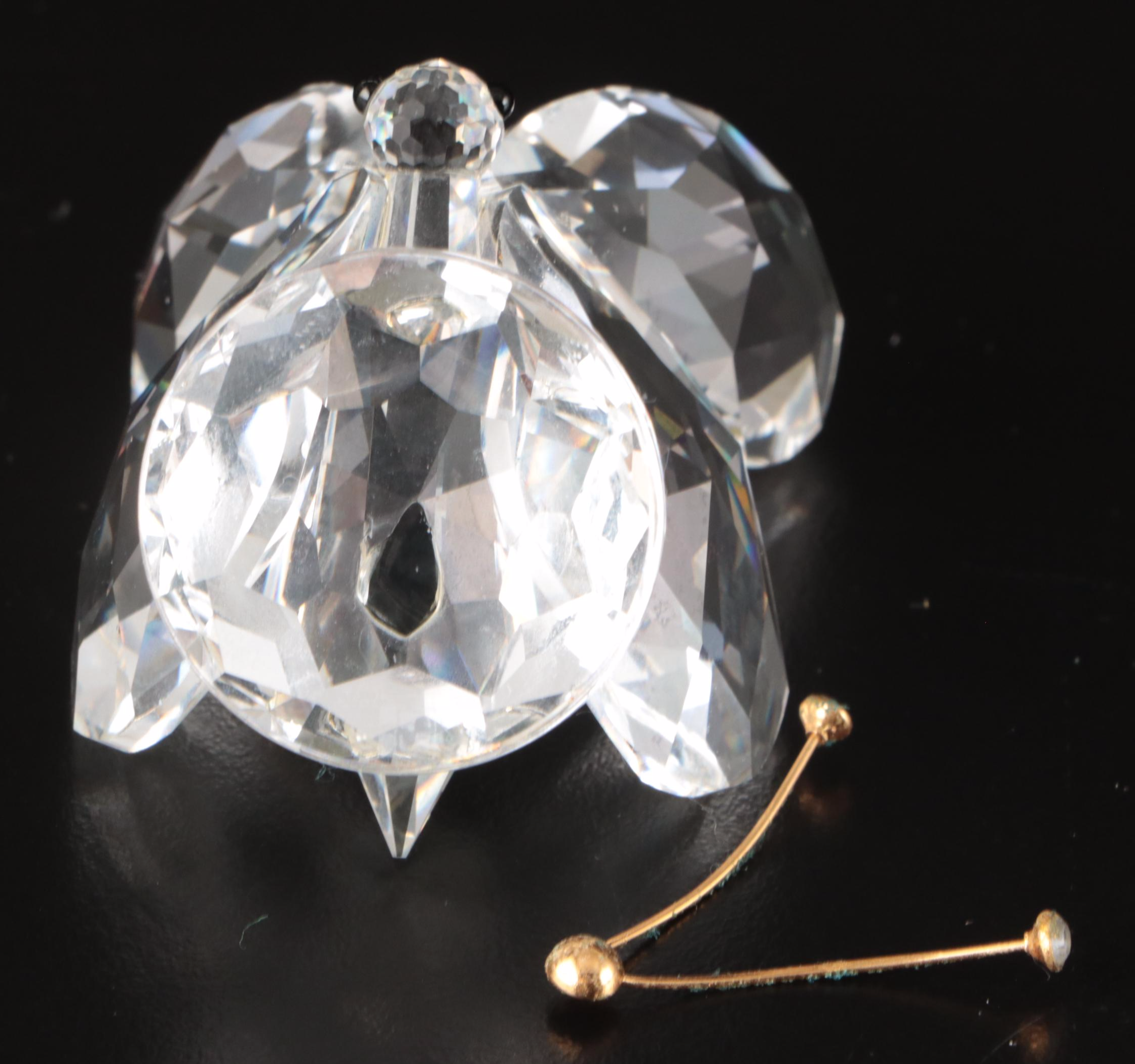 Swarovski Crystal Animal and Nature Figurines with Mirrored Stand