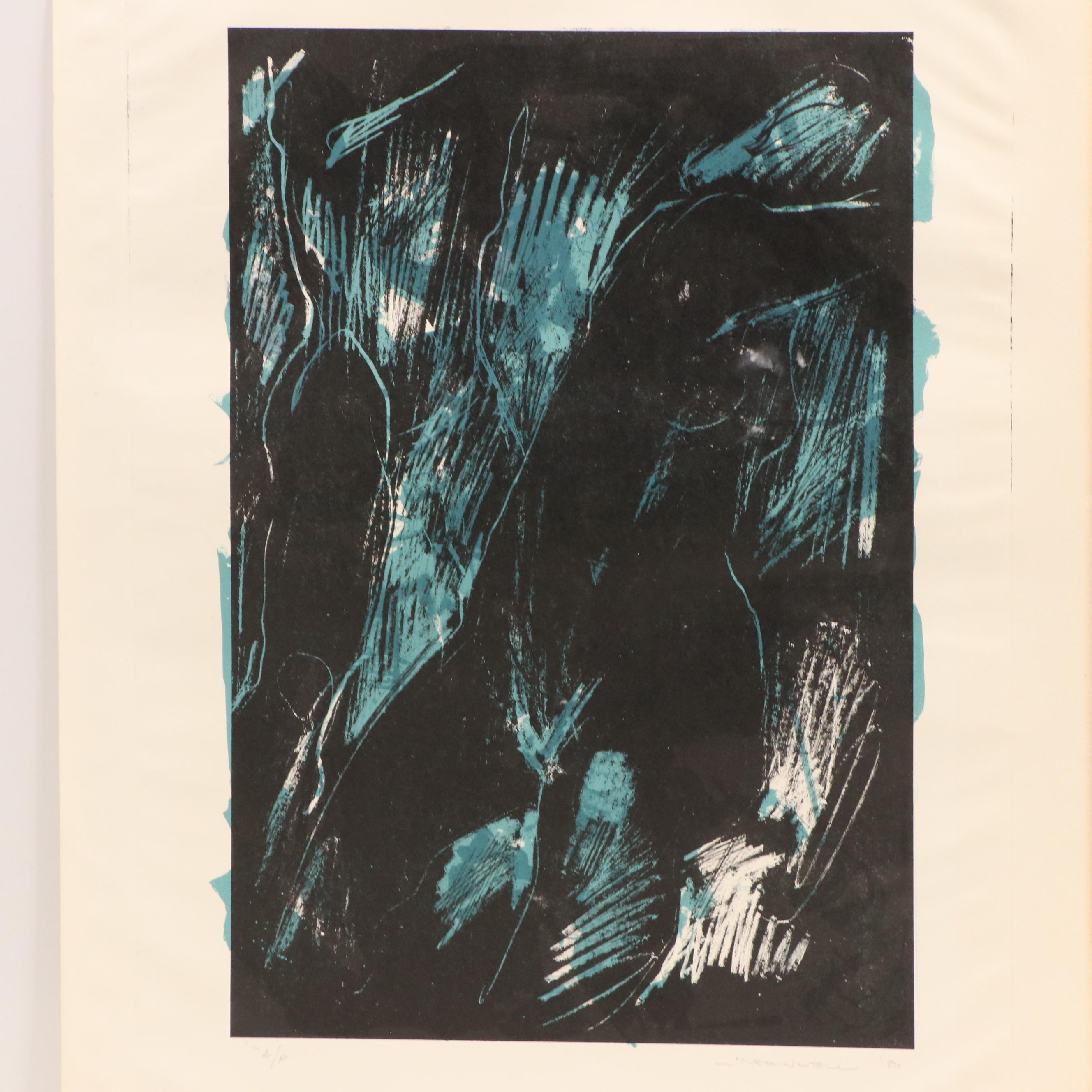 Jack Meanwell Abstract Lithograph, 1980