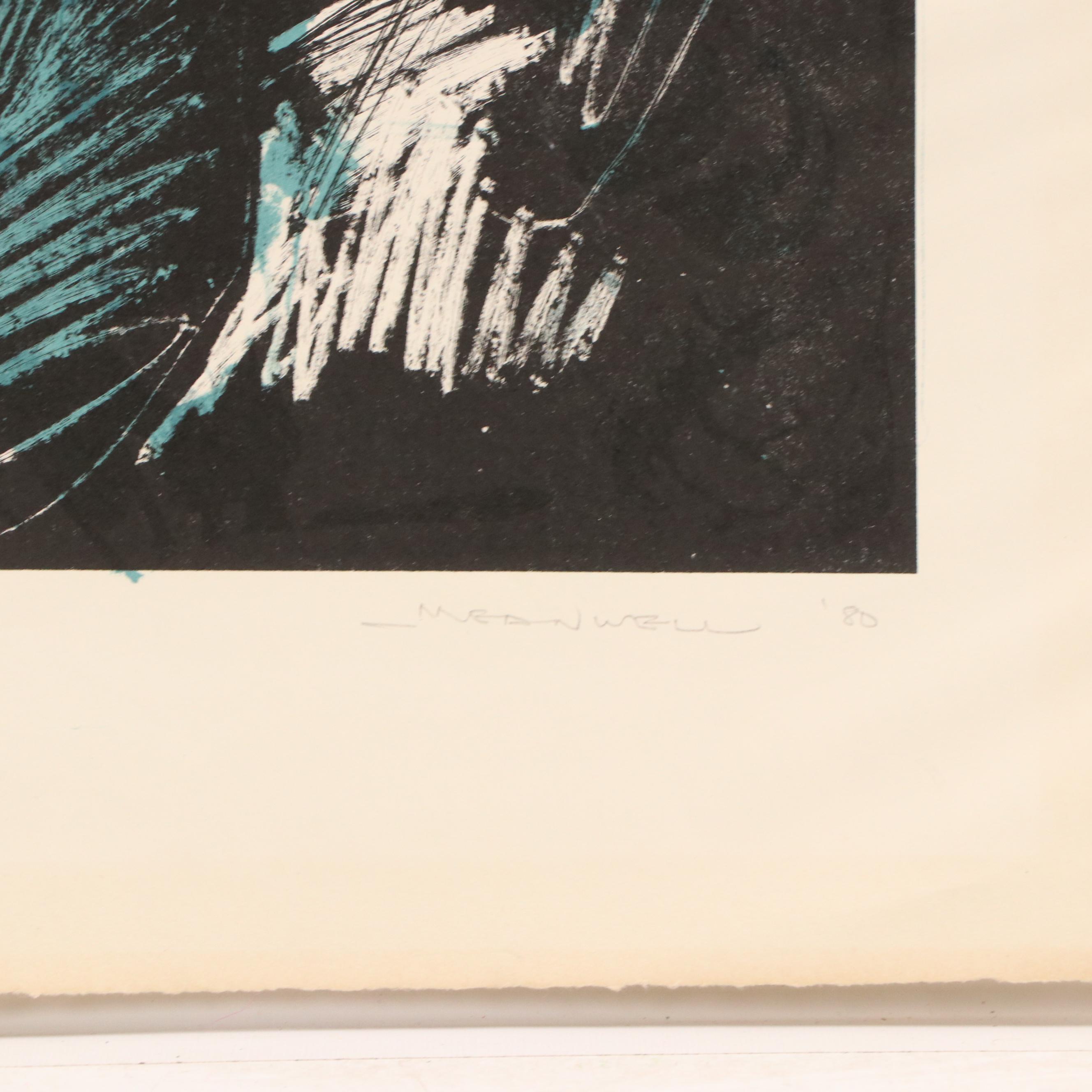 Jack Meanwell Abstract Lithograph, 1980