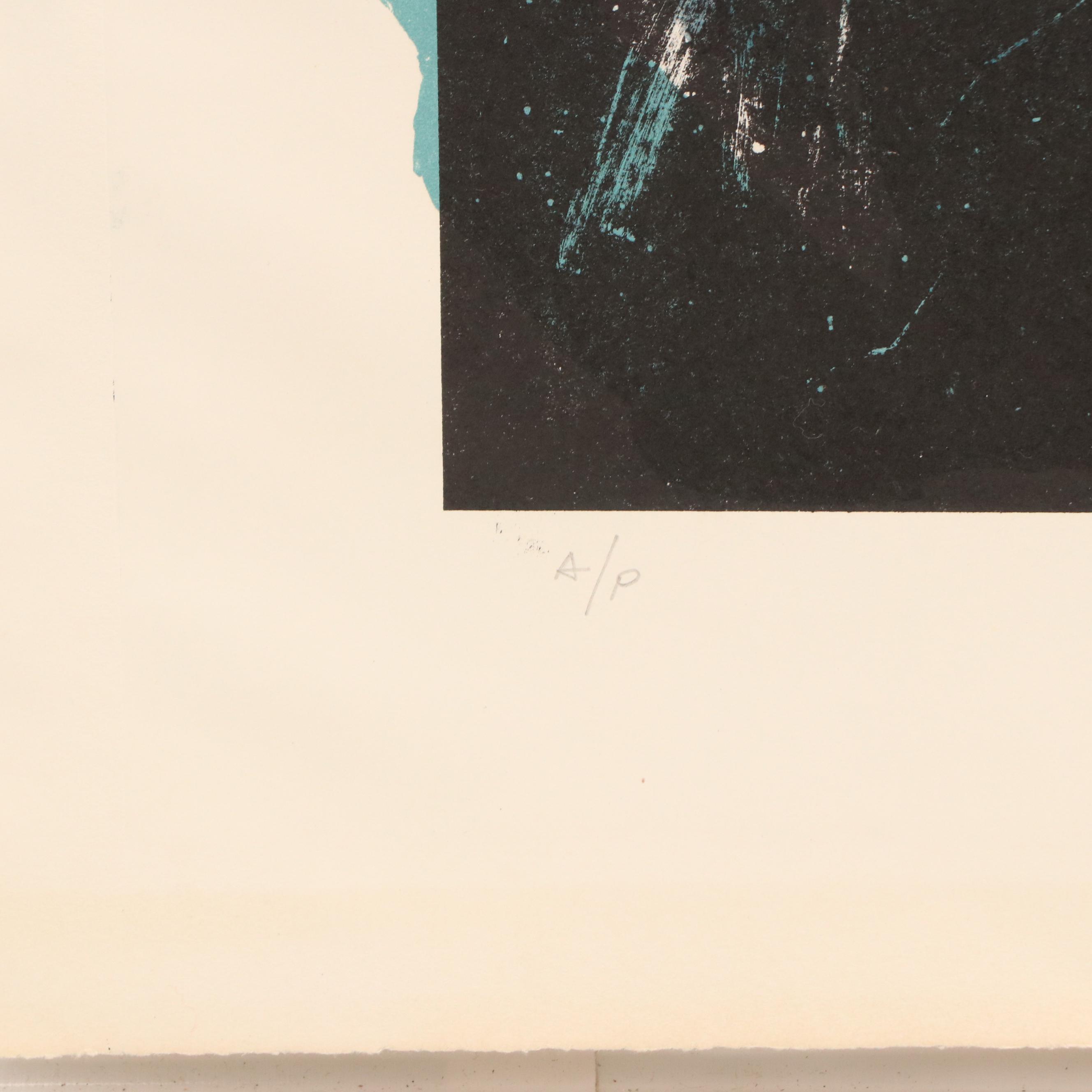 Jack Meanwell Abstract Lithograph, 1980