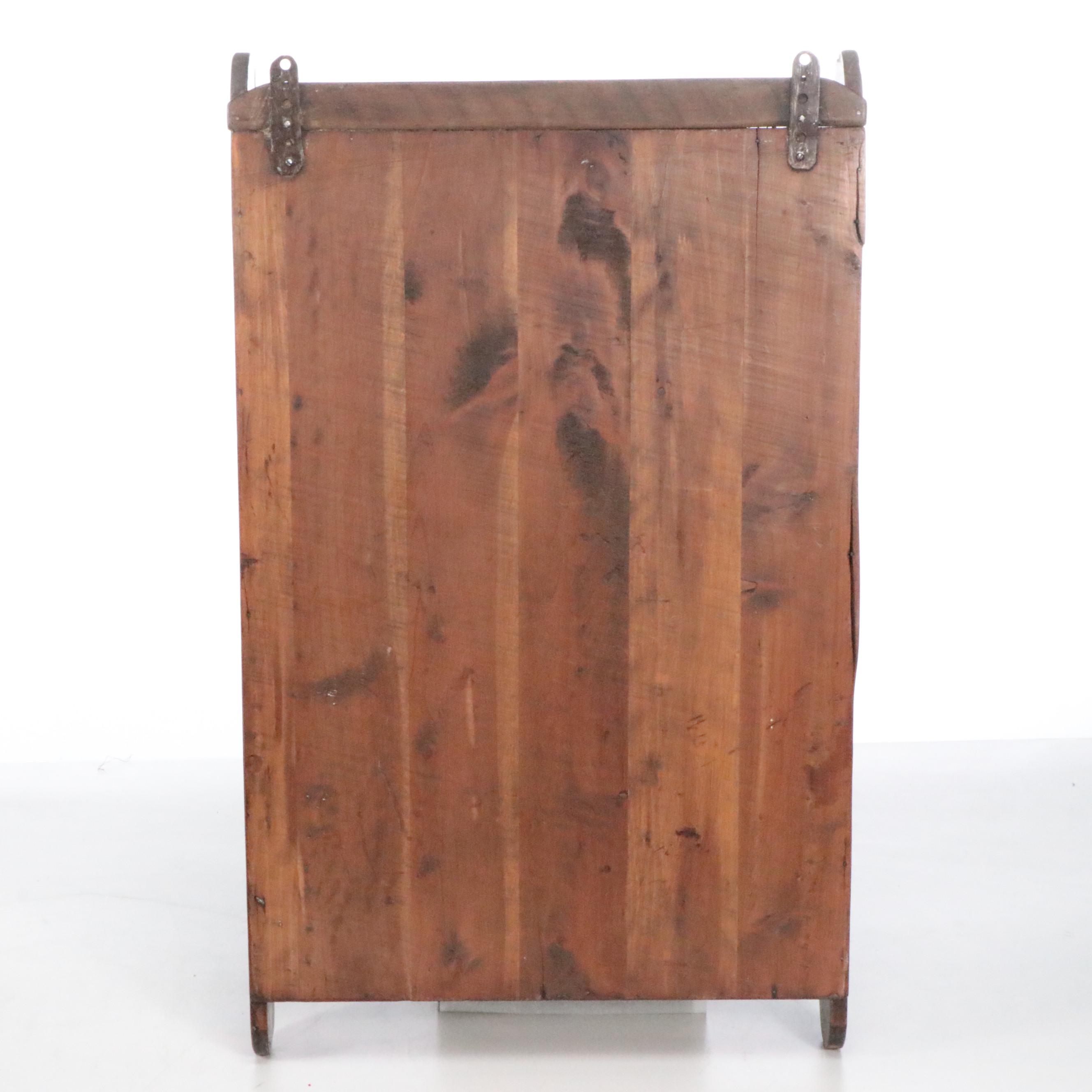 Wooden Wall Hanging Display Cabinet with Matchbooks, Mid to Late 20th Century