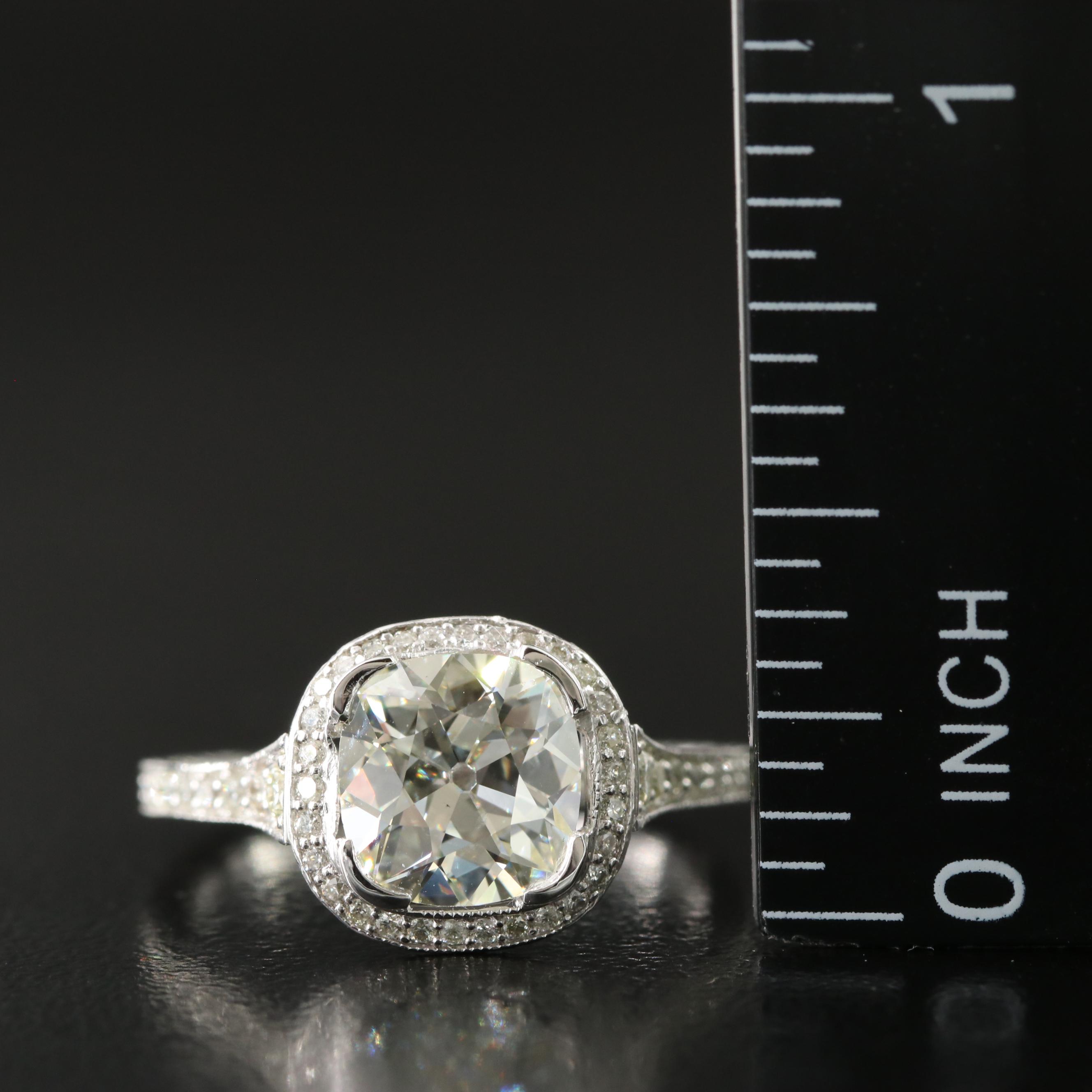 Platinum 2.13 CTW Diamond Ring with Online GIA Report