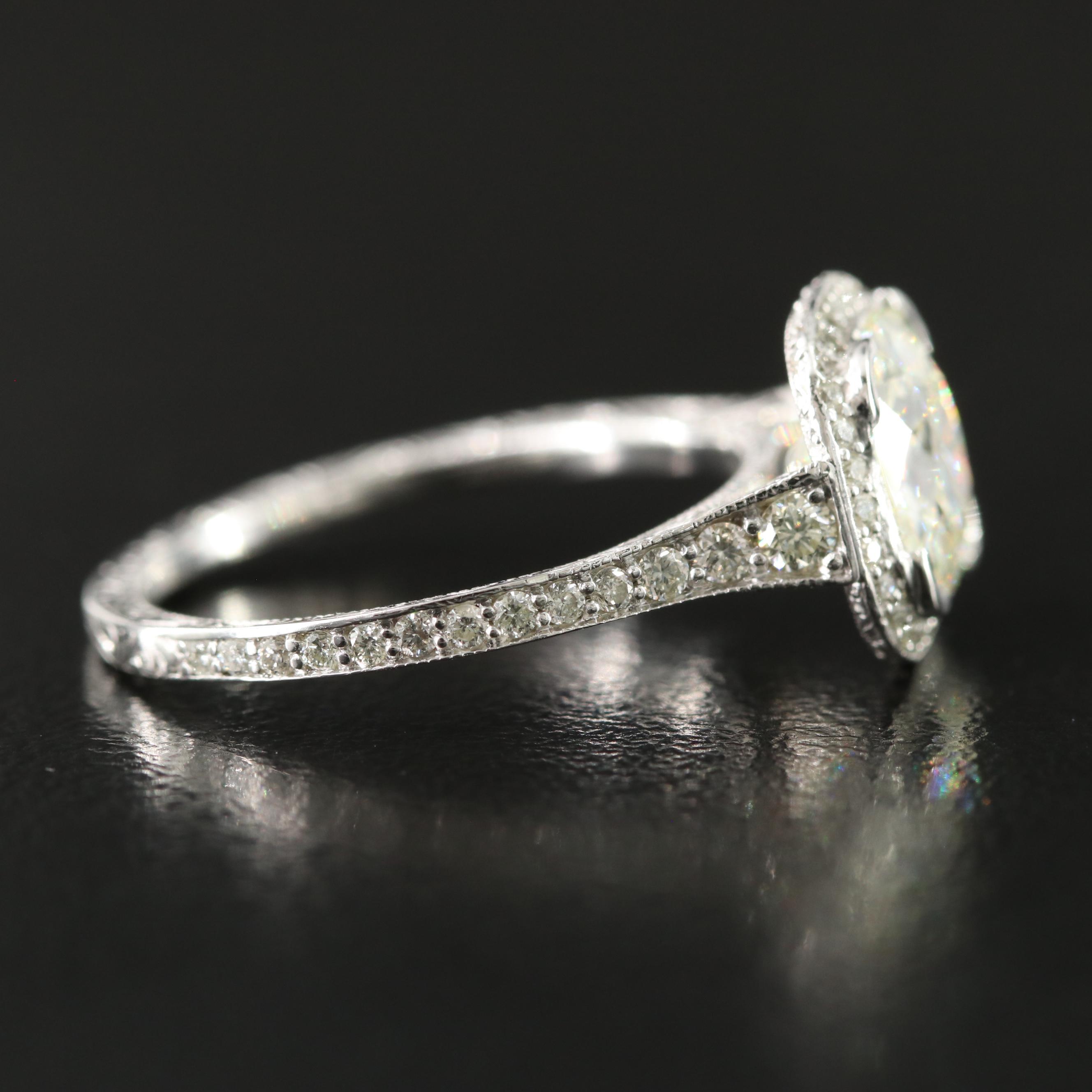 Platinum 2.13 CTW Diamond Ring with Online GIA Report