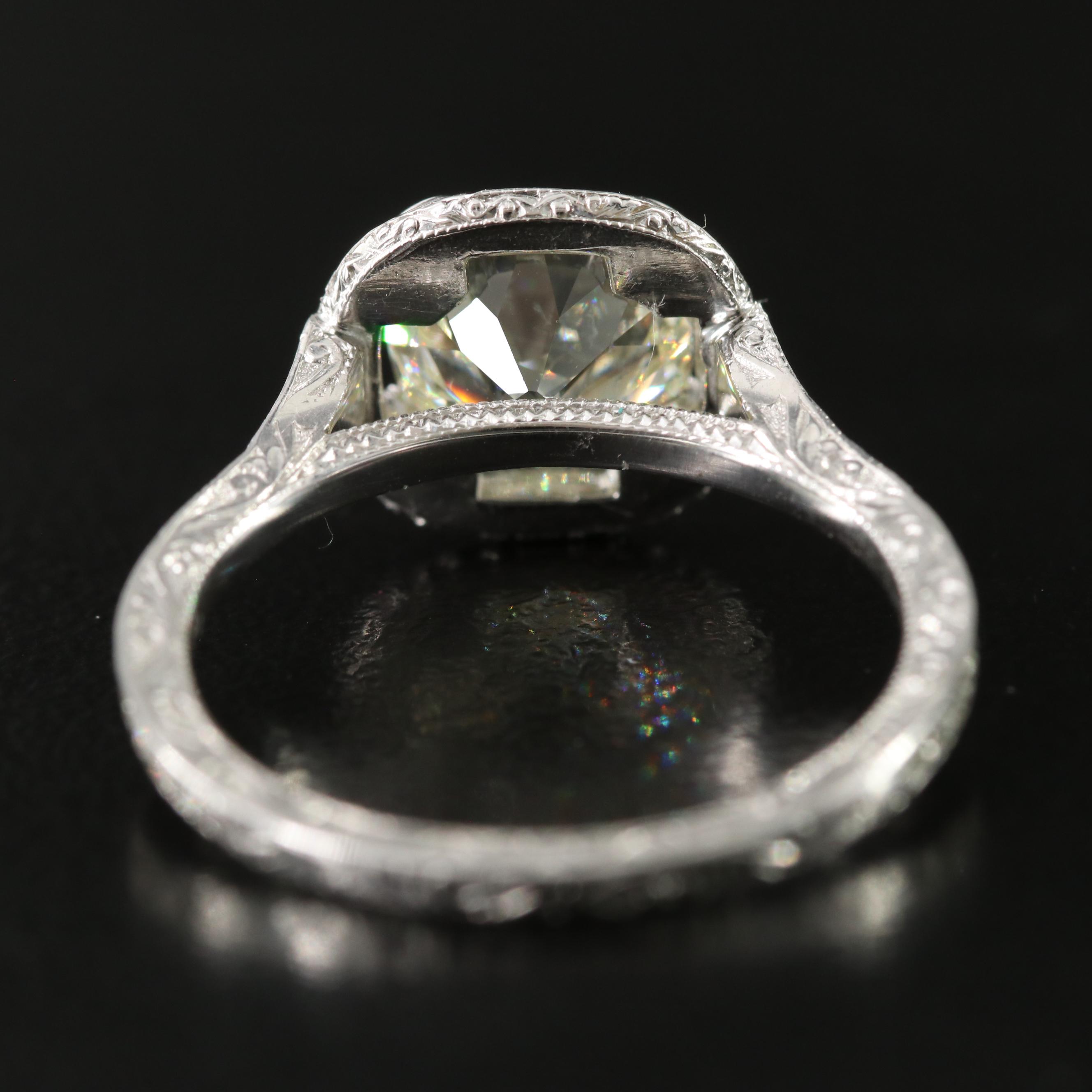 Platinum 2.13 CTW Diamond Ring with Online GIA Report