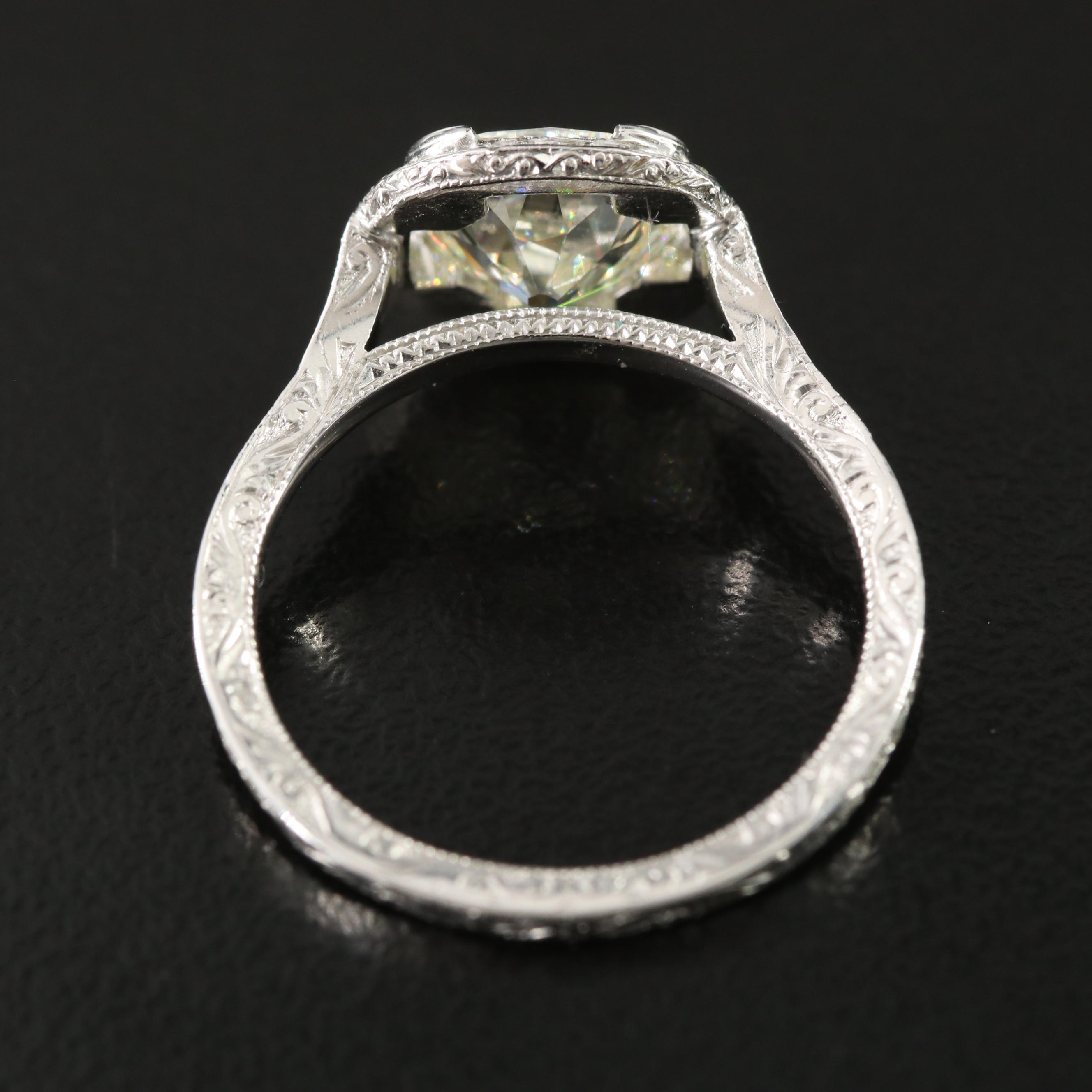 Platinum 2.13 CTW Diamond Ring with Online GIA Report