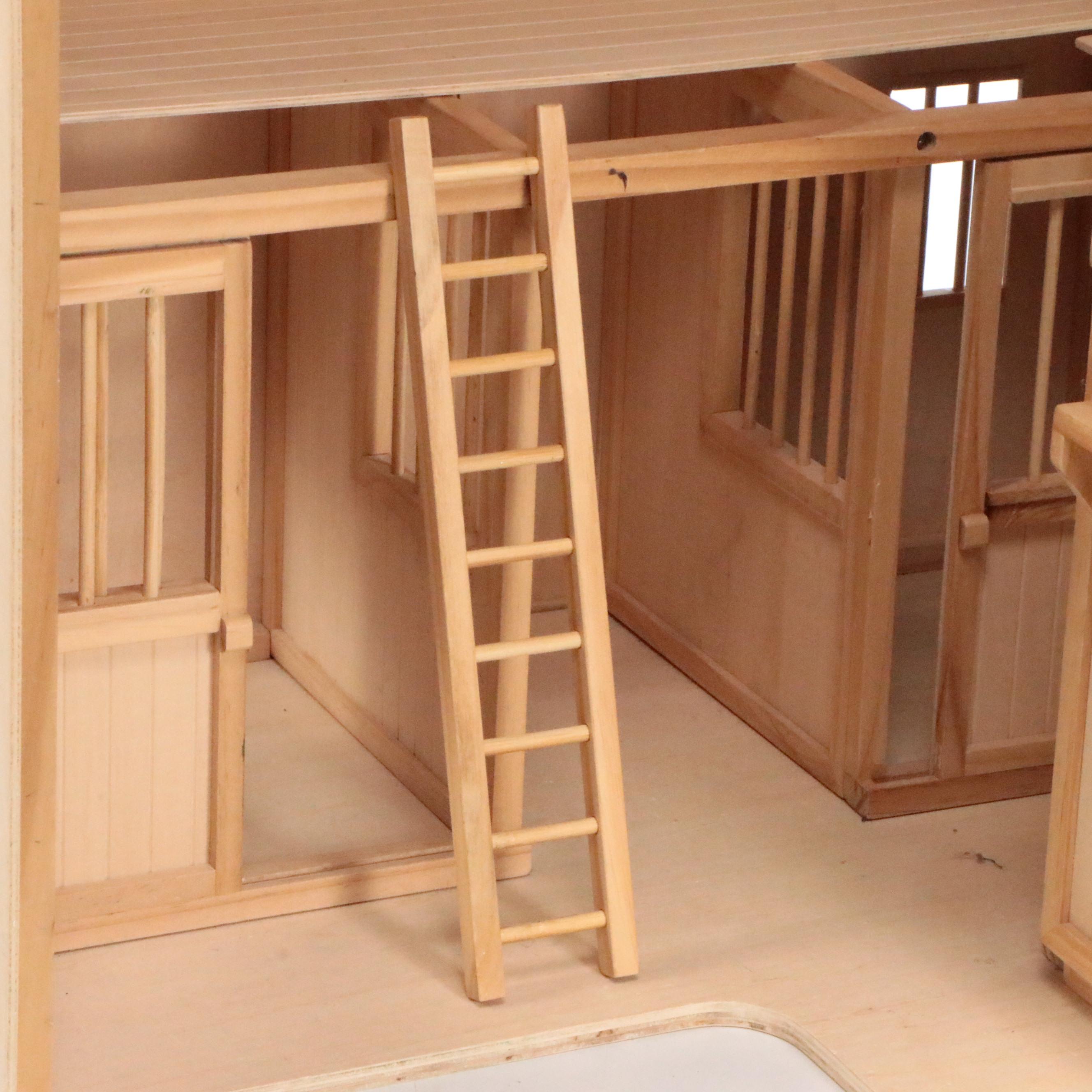 Handmade Wooden Dollhouse Horse Barn