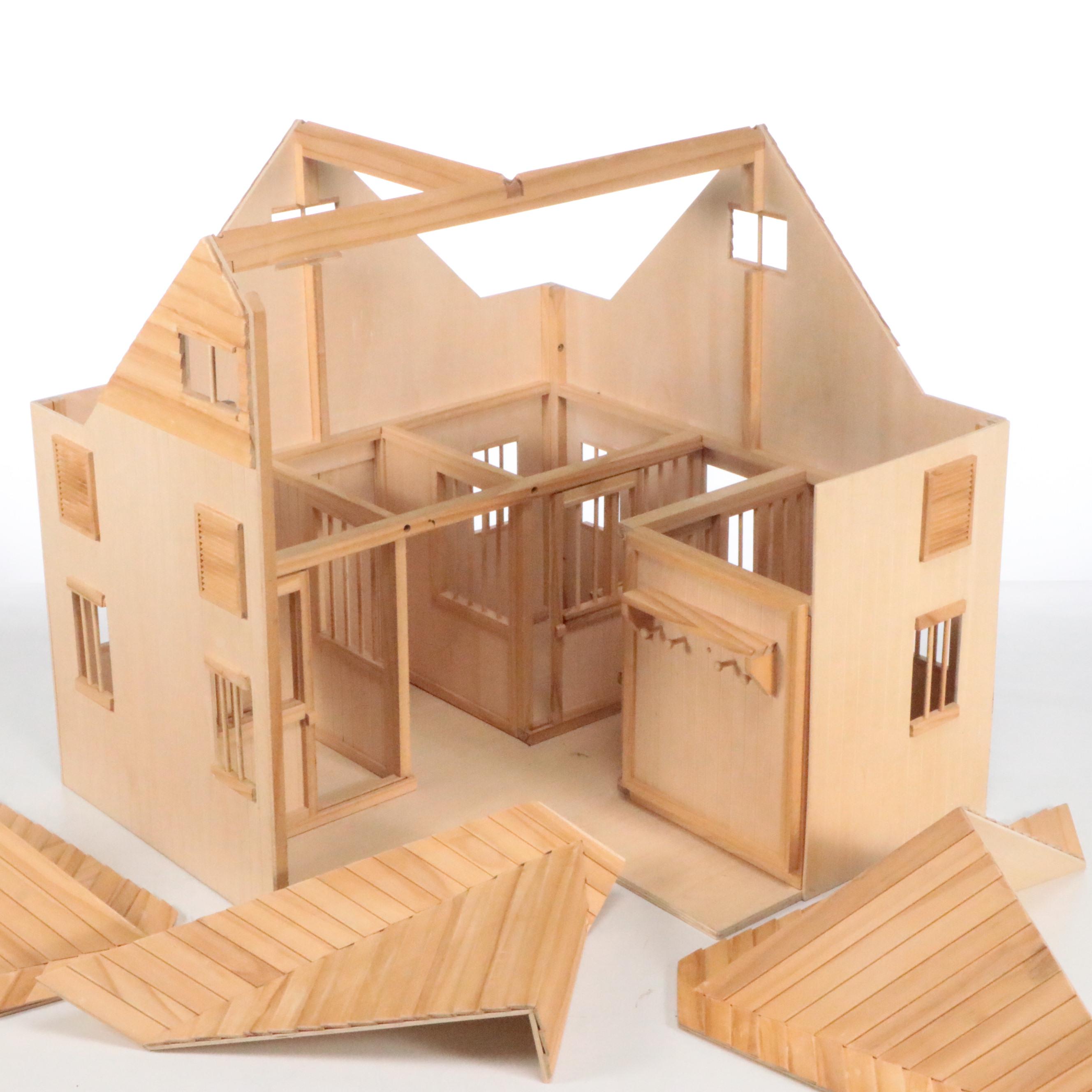 Handmade Wooden Dollhouse Horse Barn