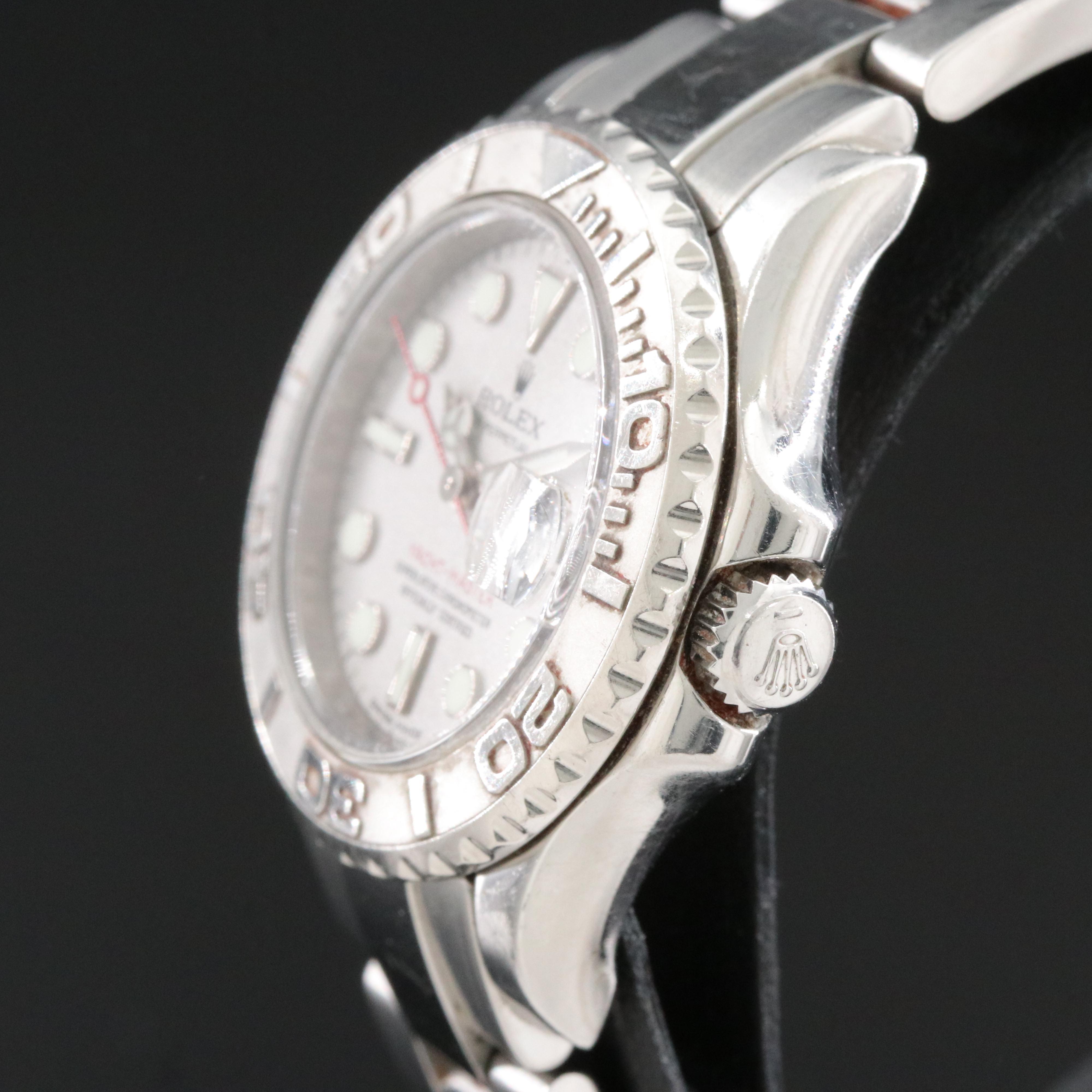 Rolex Yacht-Master 169622 Platinum Dial 29mm Steel Automatic Watch