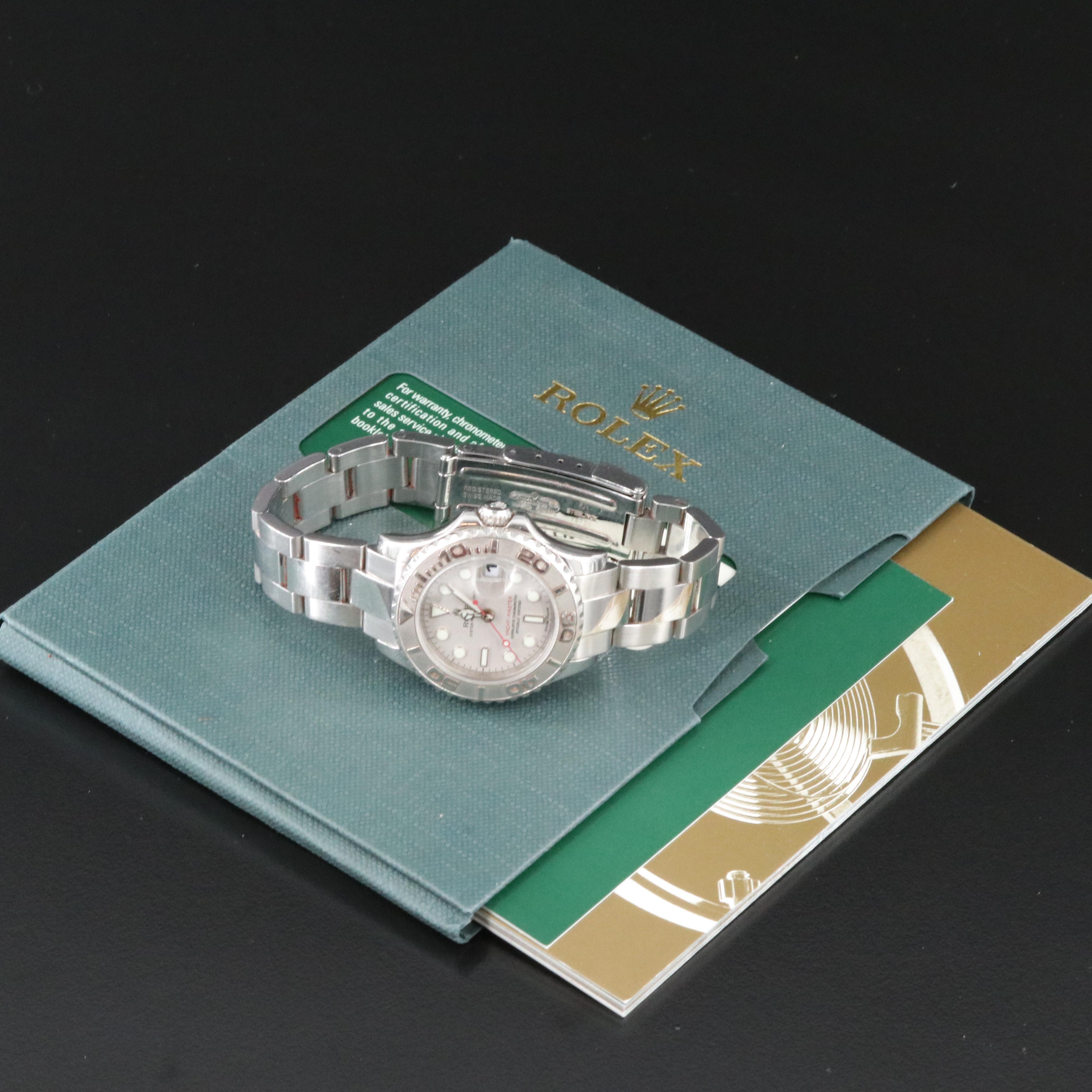 Rolex Yacht-Master 169622 Platinum Dial 29mm Steel Automatic Watch