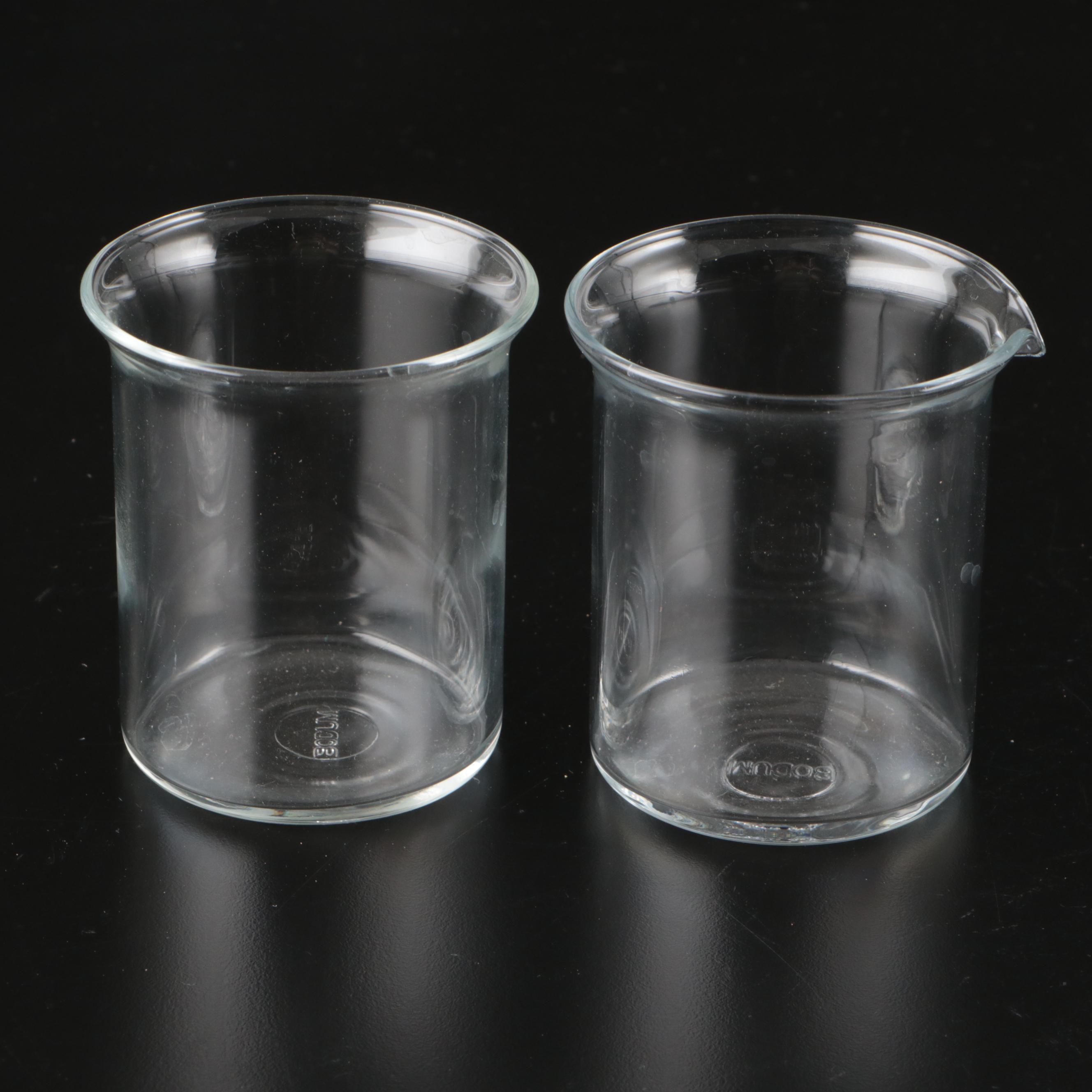 Metal Nut Chopper, Bodum Glass Cups, and Cork Coasters