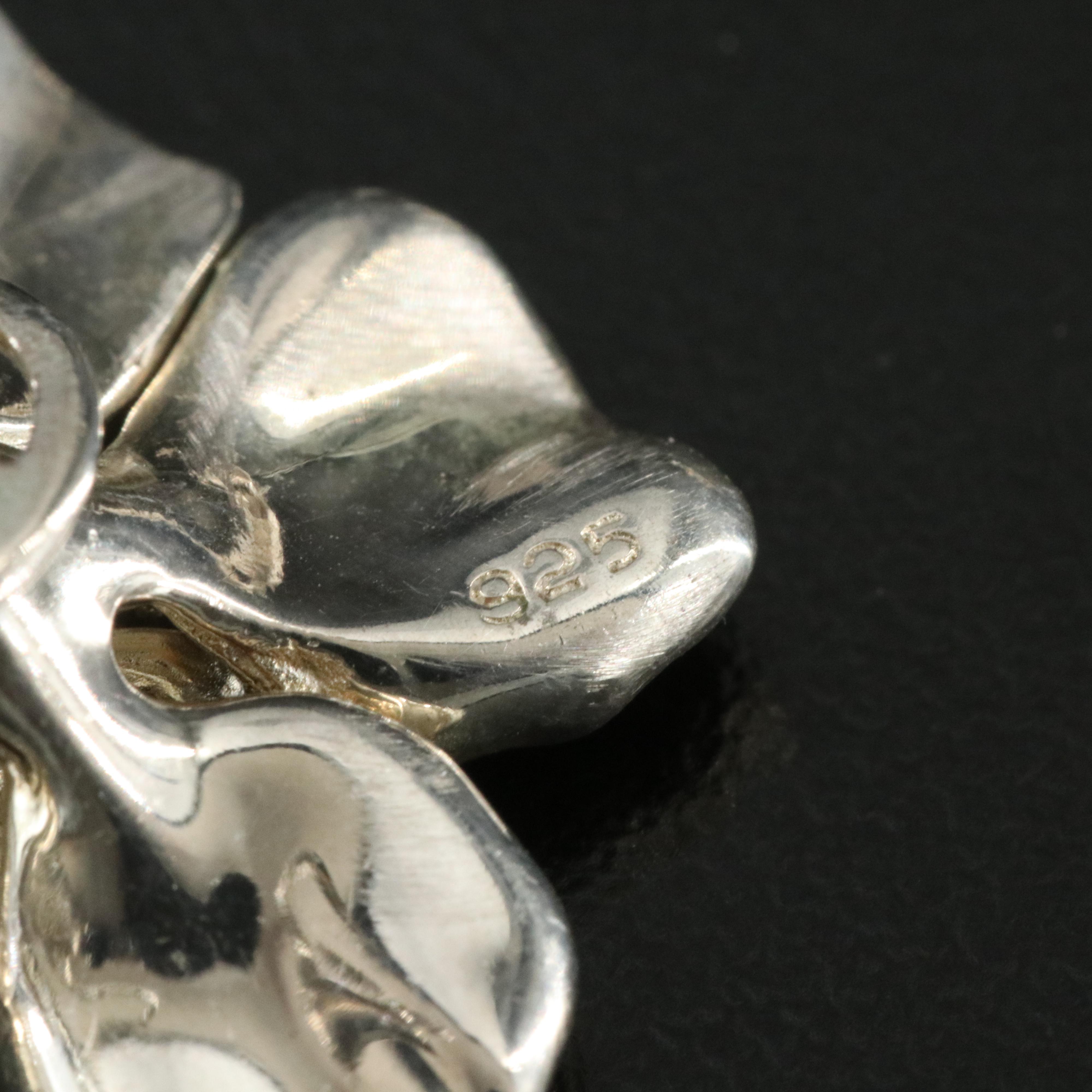 Tiffany & Co. Sterling Wild Rose Flower Earrings