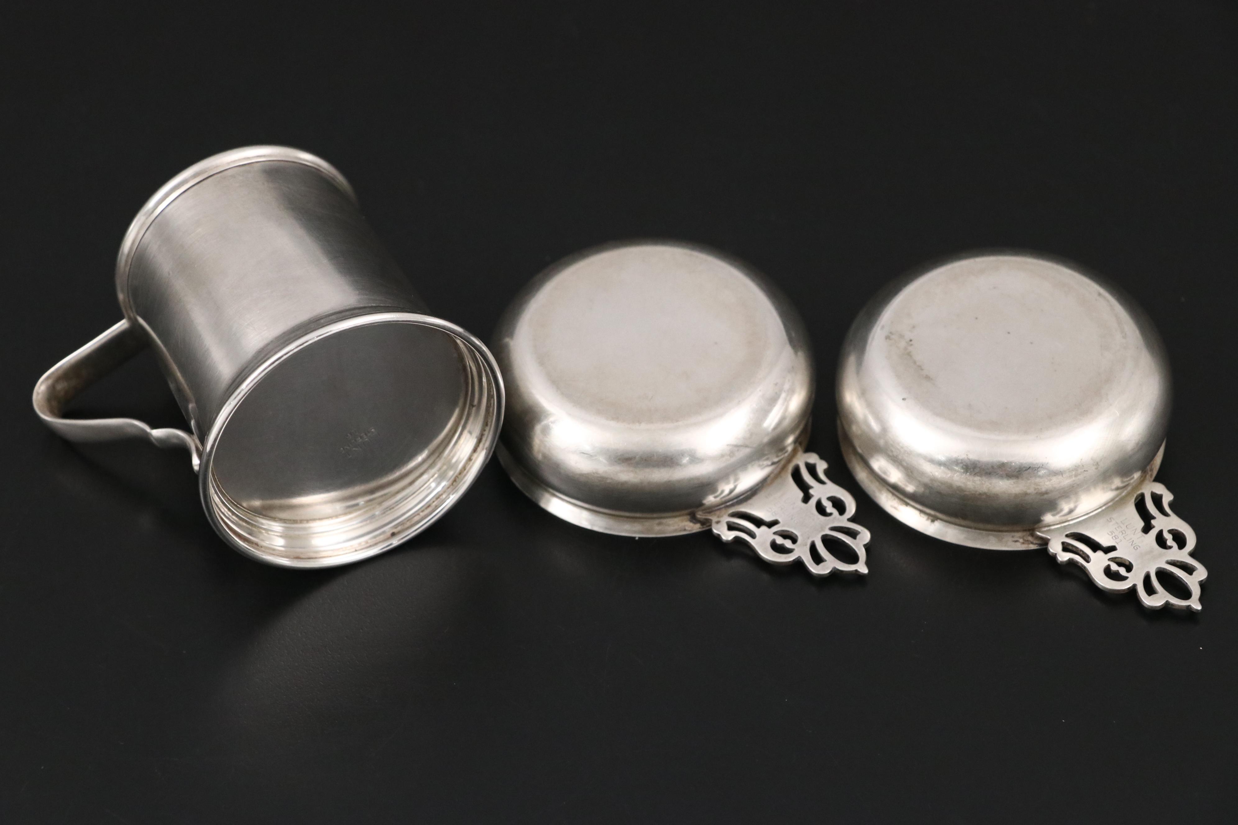 Watson Sterling Silver Pierced Bonbon Basket and Other Table Accessories