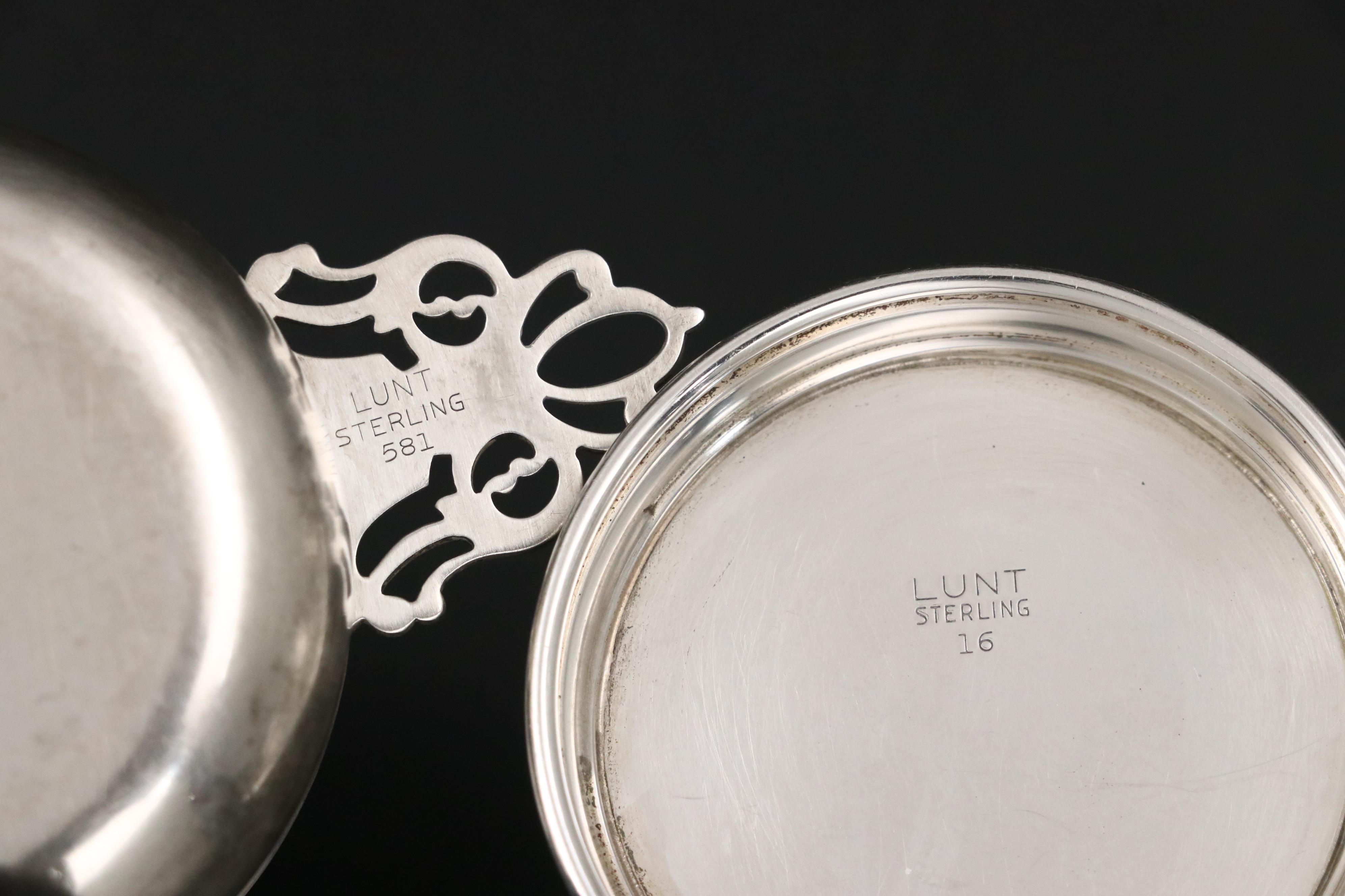 Watson Sterling Silver Pierced Bonbon Basket and Other Table Accessories