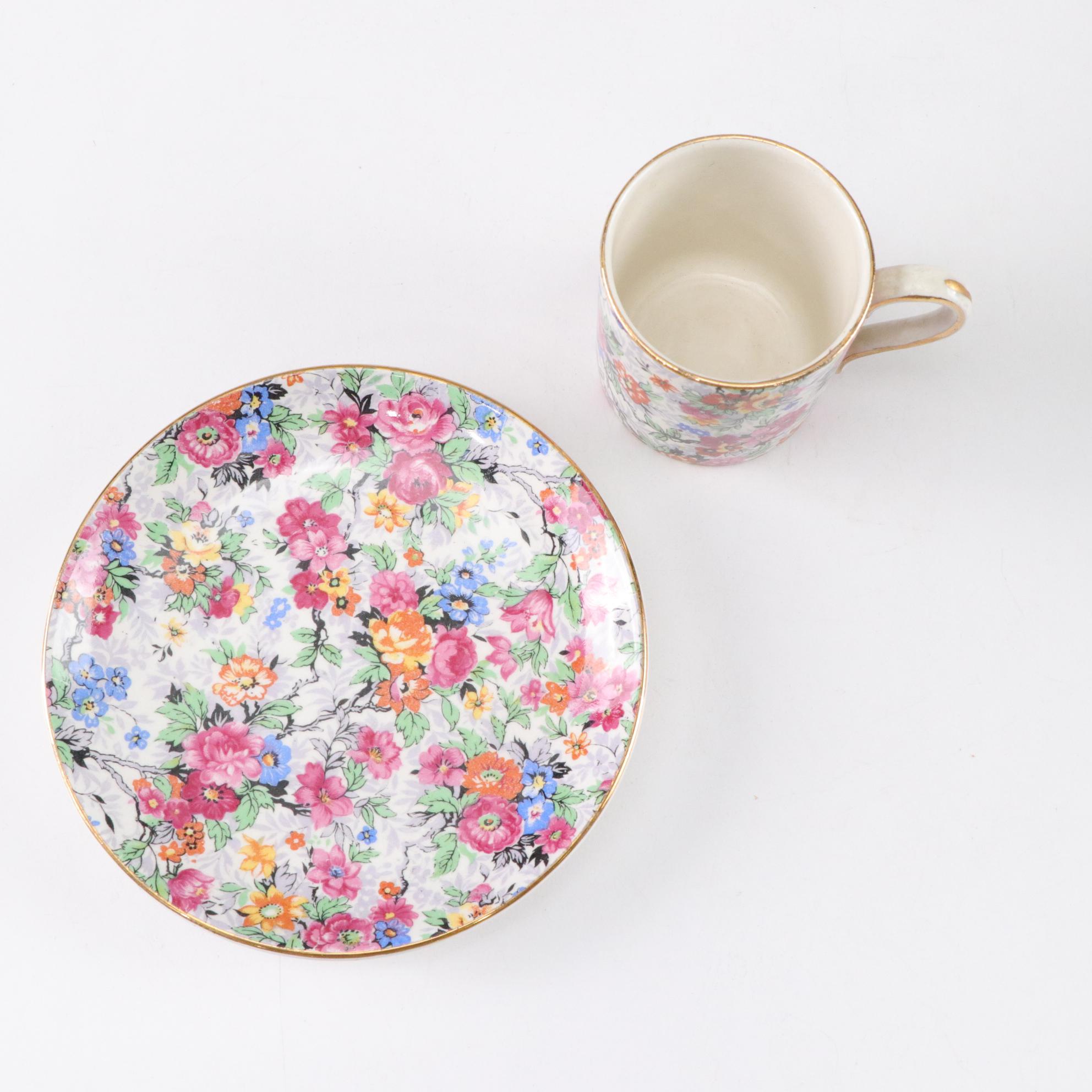 Lord Nelson Ware "Marina" with Other Chintz Pattern Tableware and Accessories