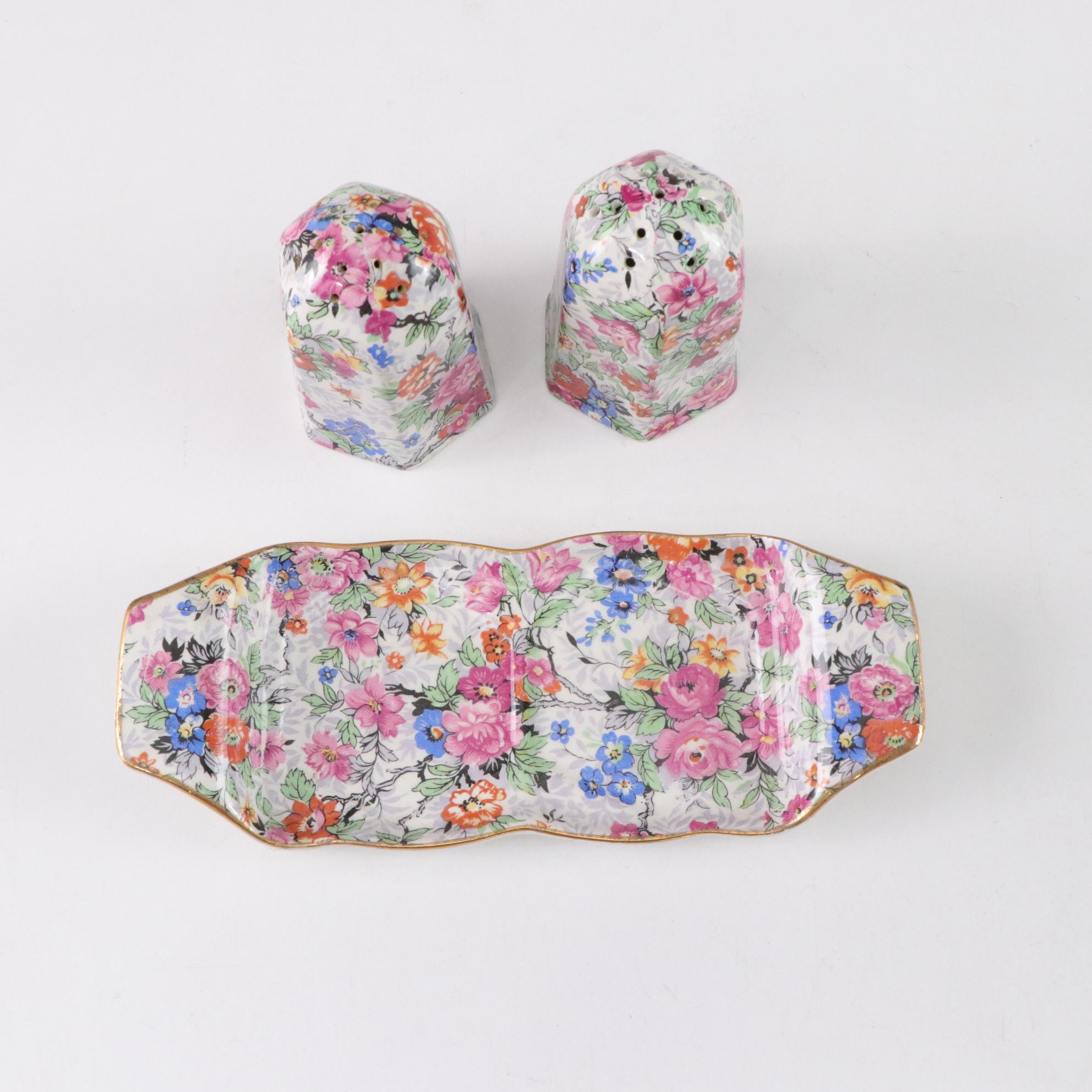 Lord Nelson Ware "Marina" with Other Chintz Pattern Tableware and Accessories