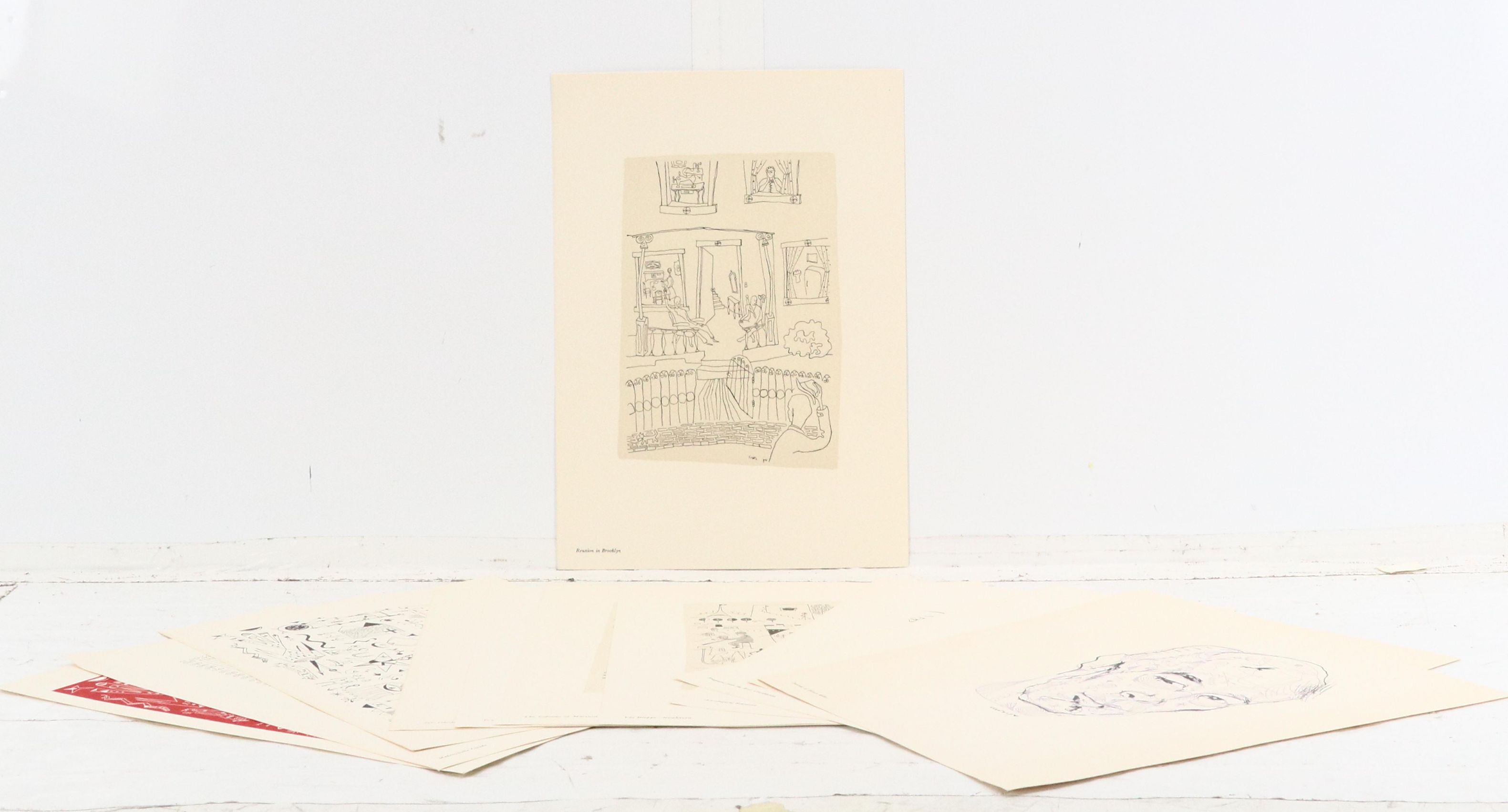 Portfolio of 12 Illustrations by Bezalel Schatz for Henry Miller