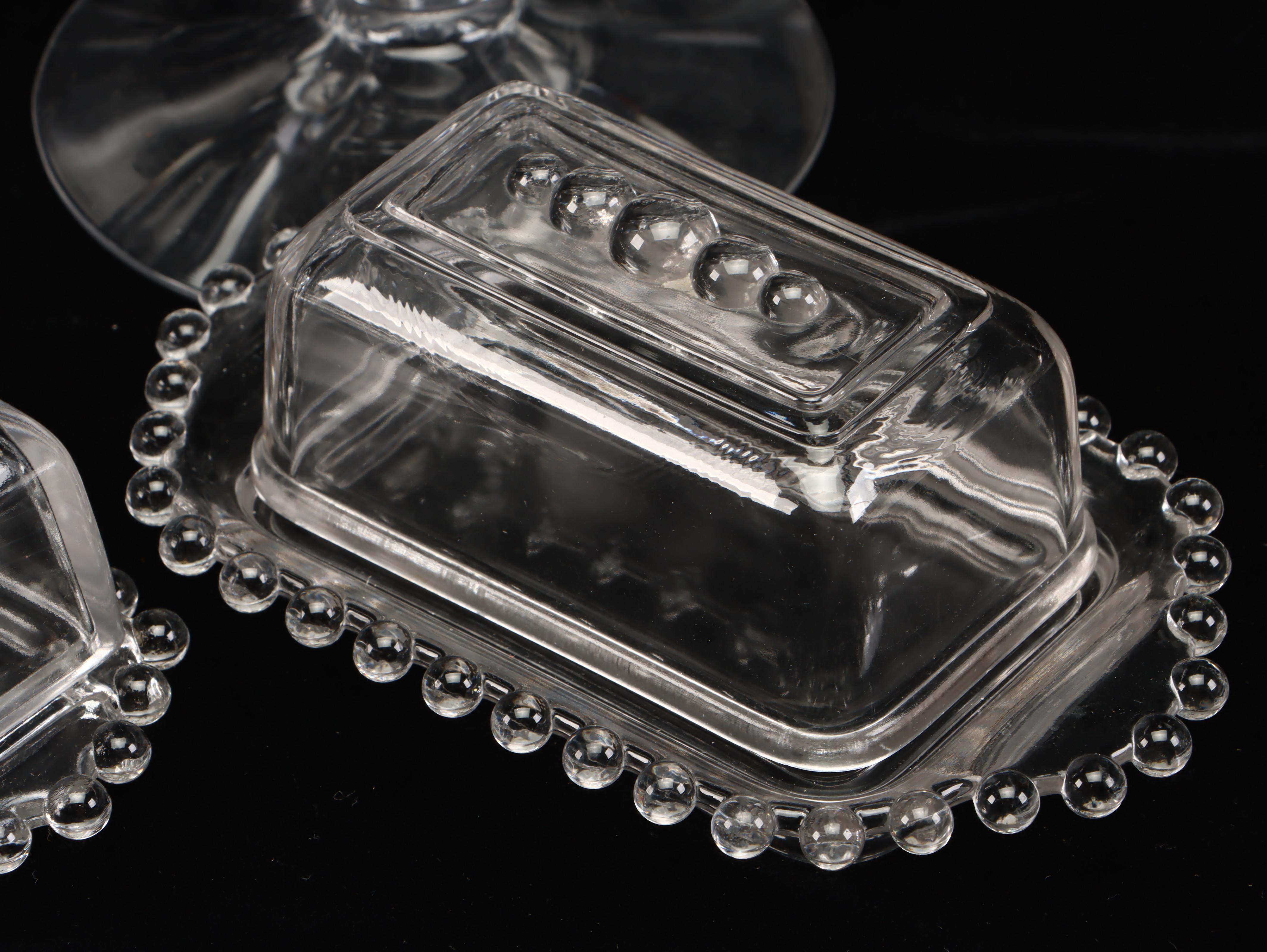 Hobnail Glass Vase, Candle Holders, and Other Table Accessories