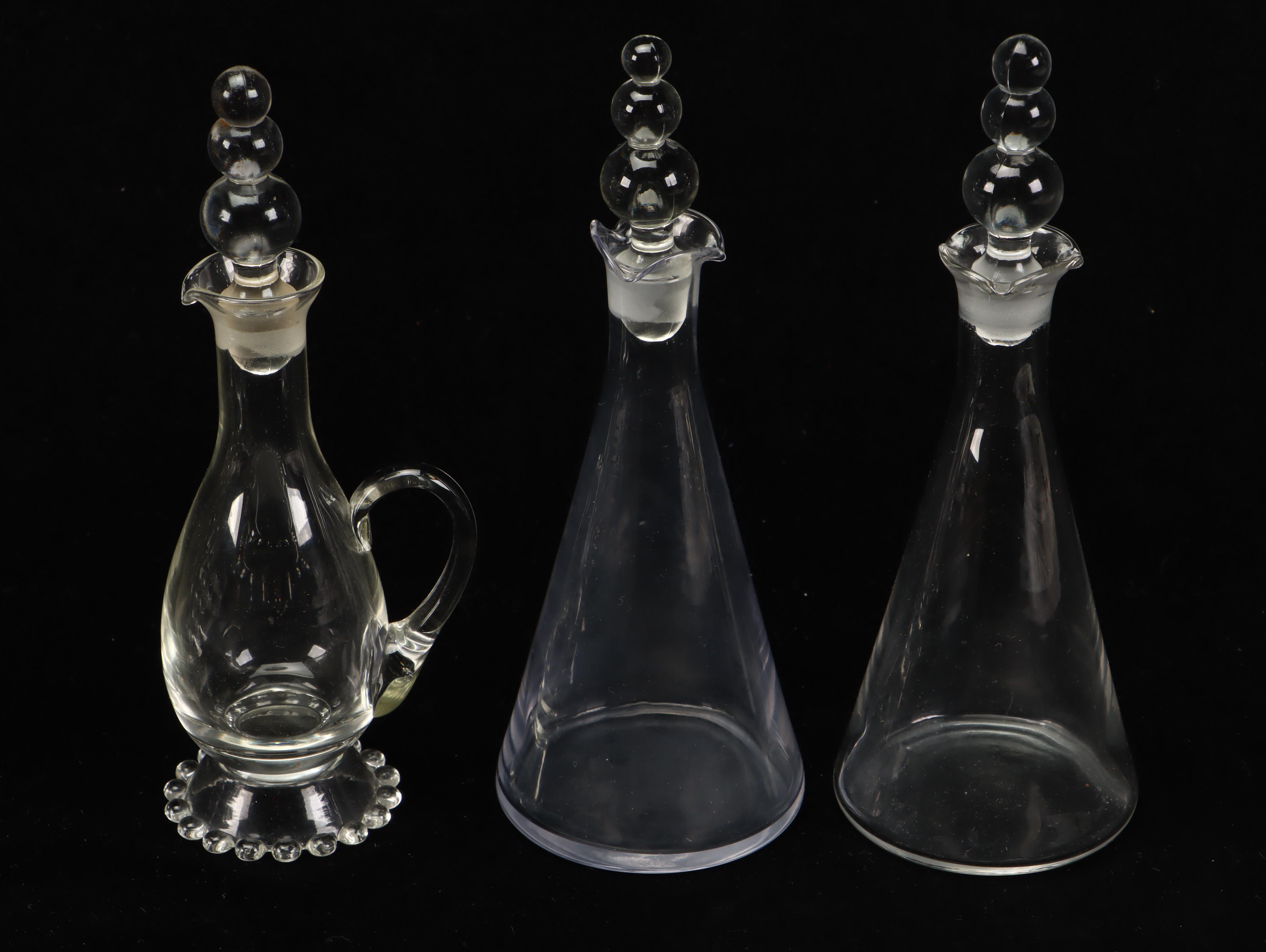 Hobnail Glass Vase, Candle Holders, and Other Table Accessories