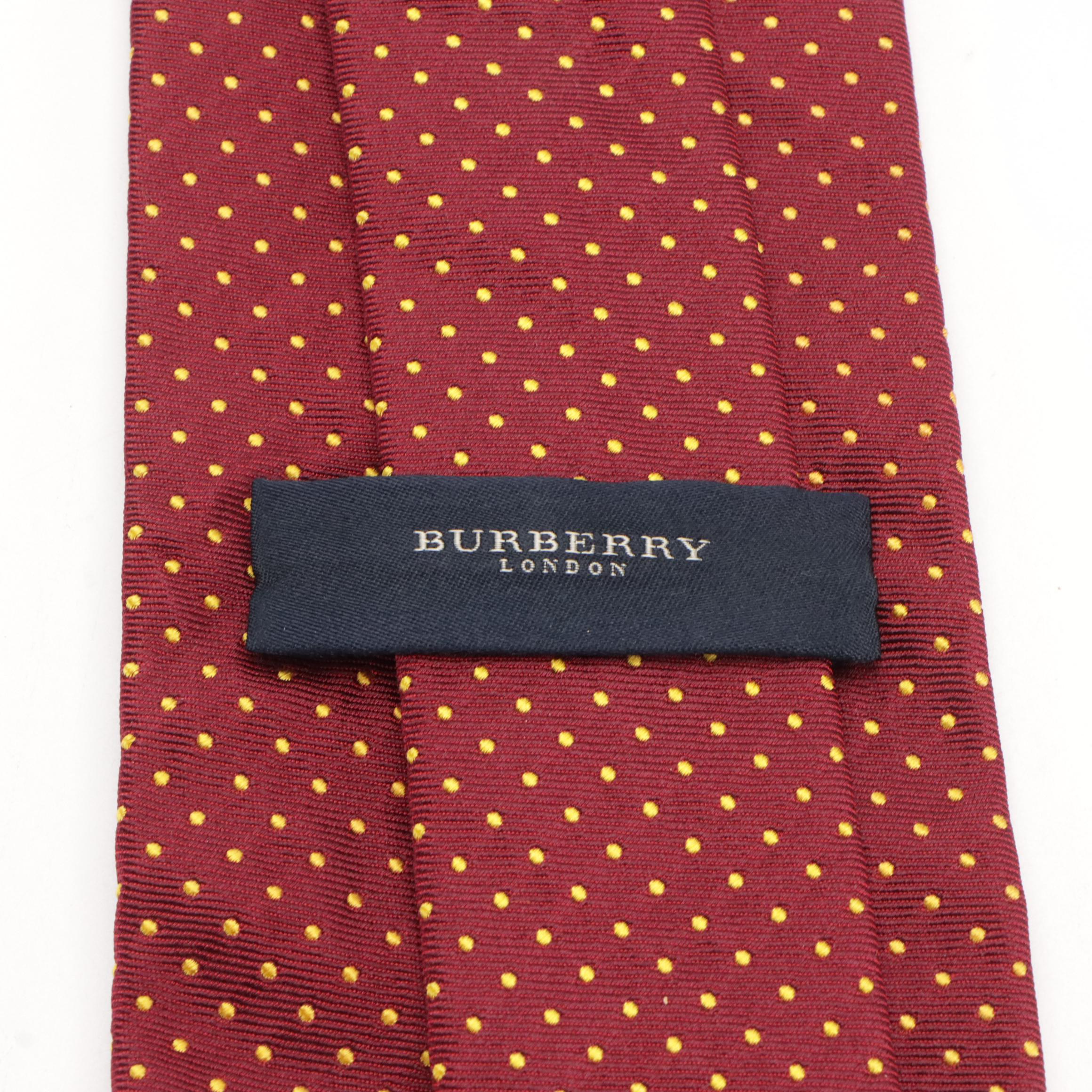 Burberry Dot Pattern Necktie in Silk Jacquard